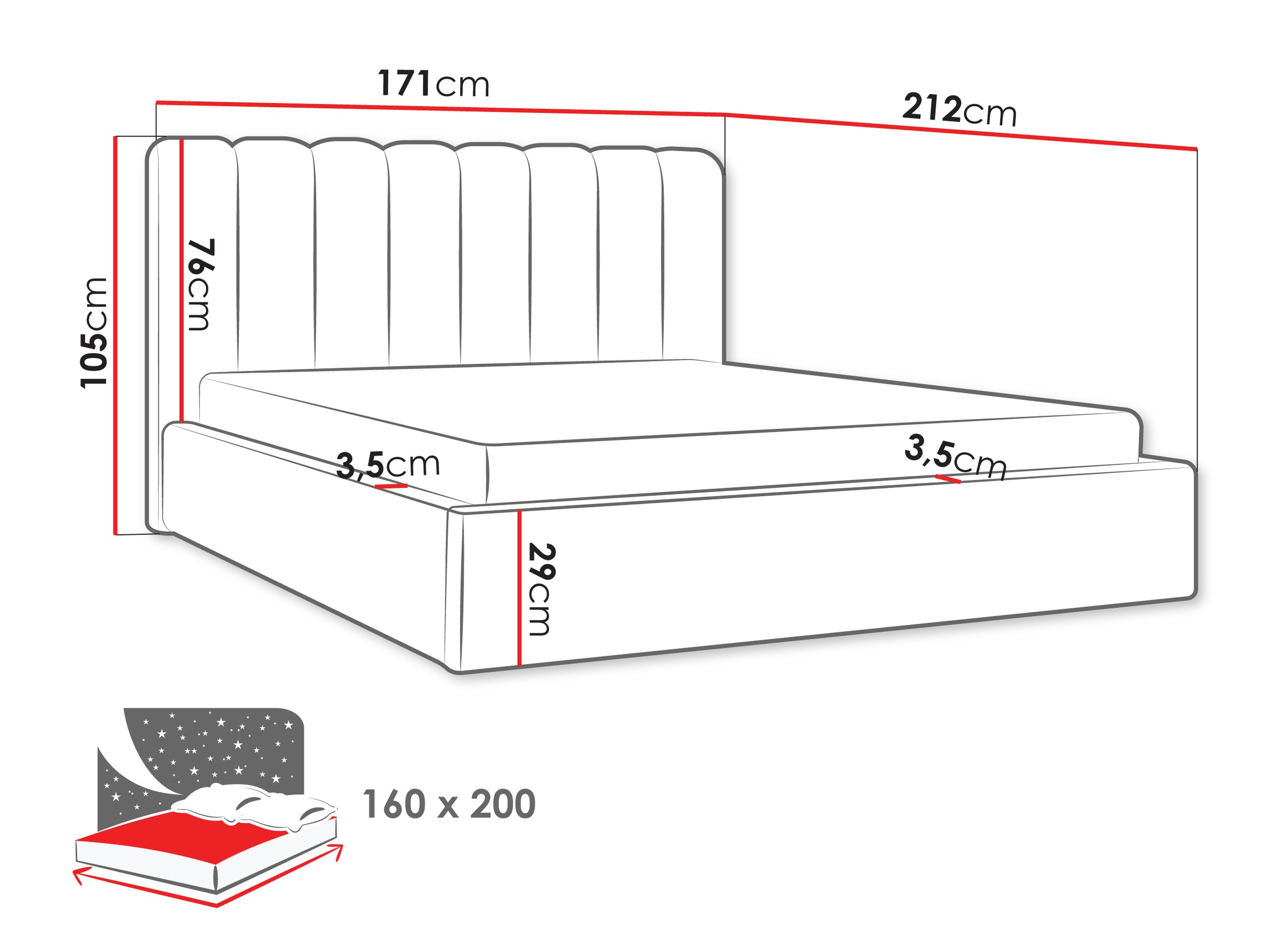 Bett ComfiDream Stylos (Margo 227.03)