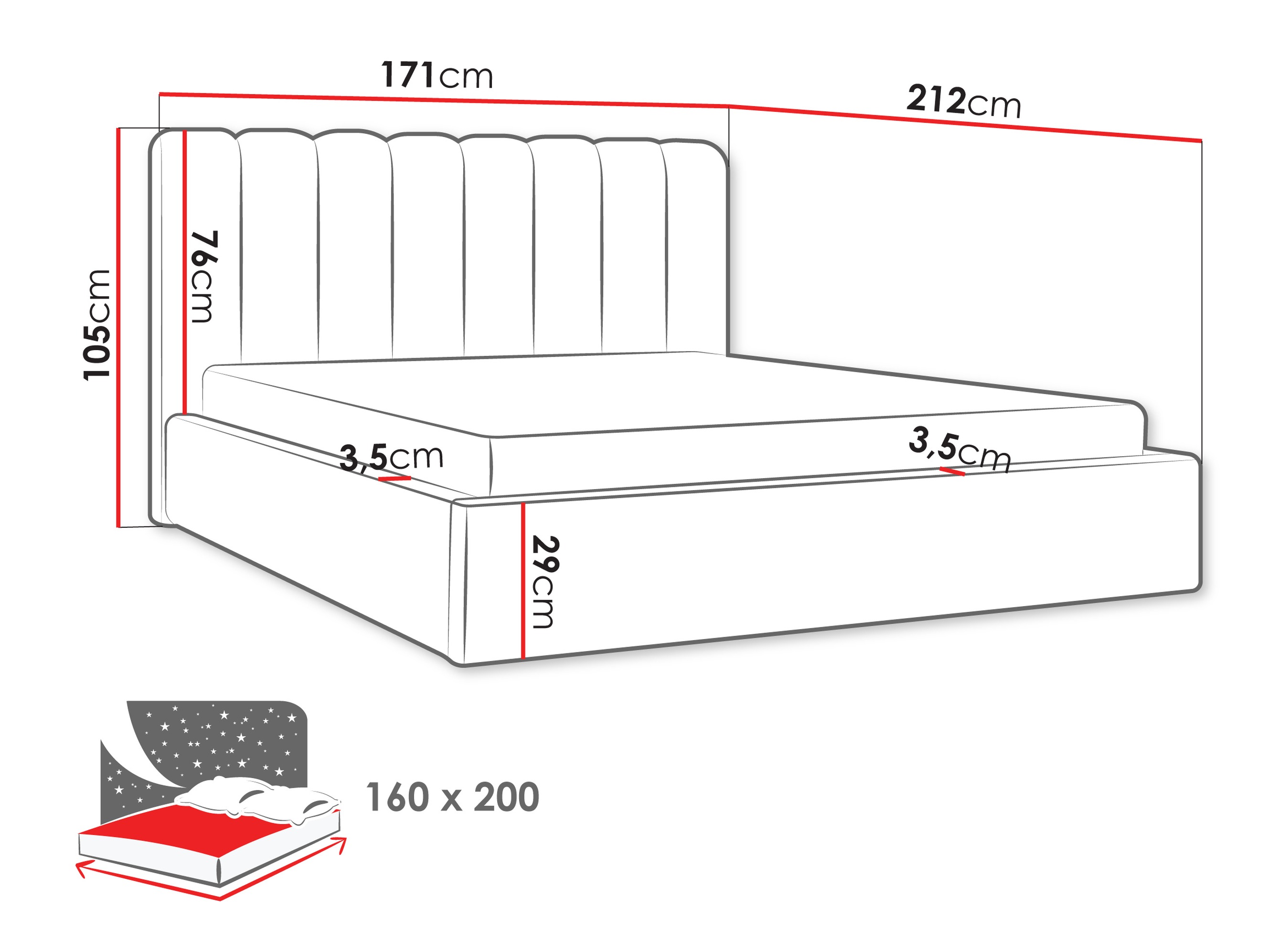 Bett ComfiDream Stylos (Margo 227.09)