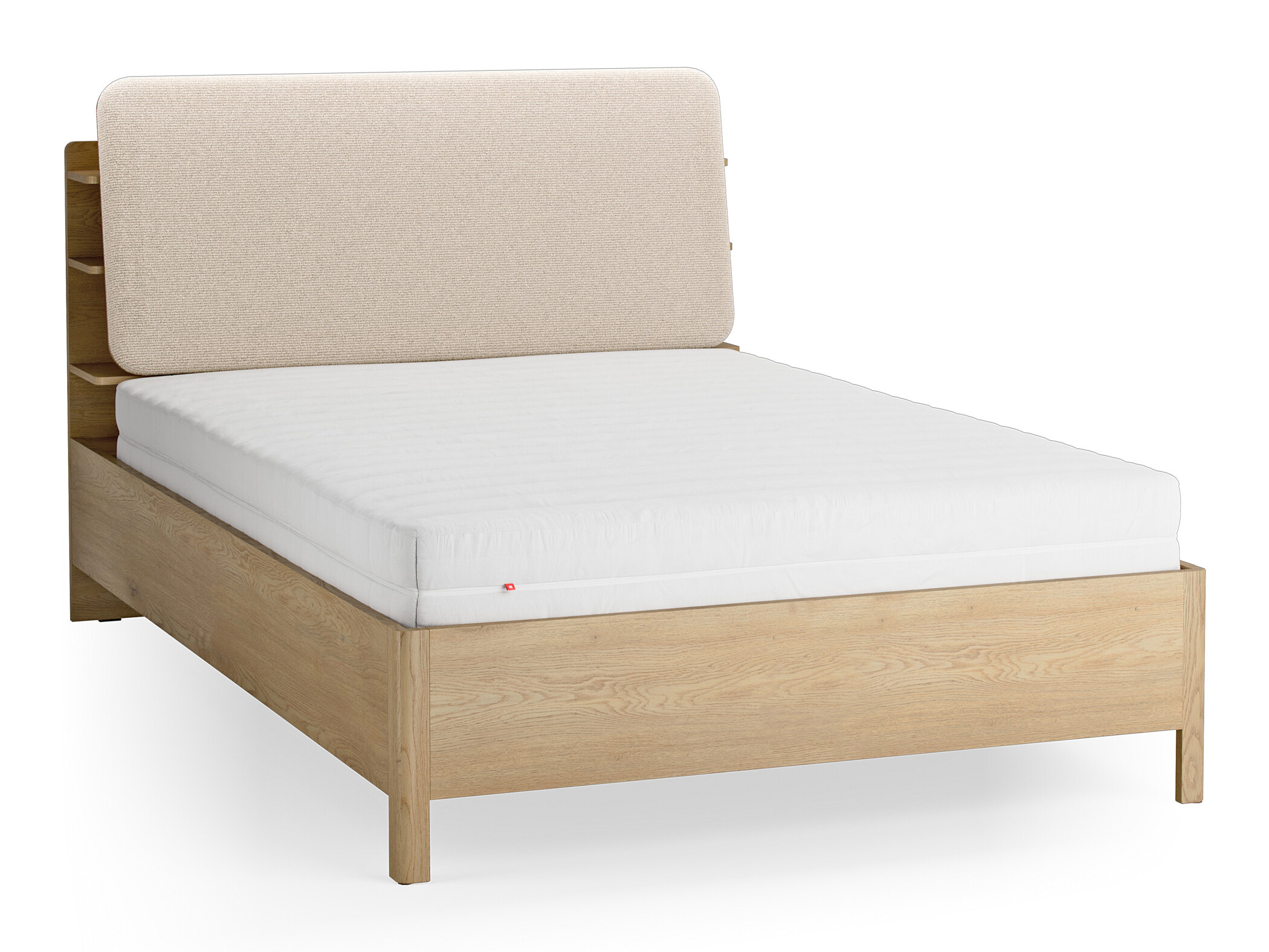 Bett Ruvcamu 108 (Eichenholzoptik + Ecru weiss)