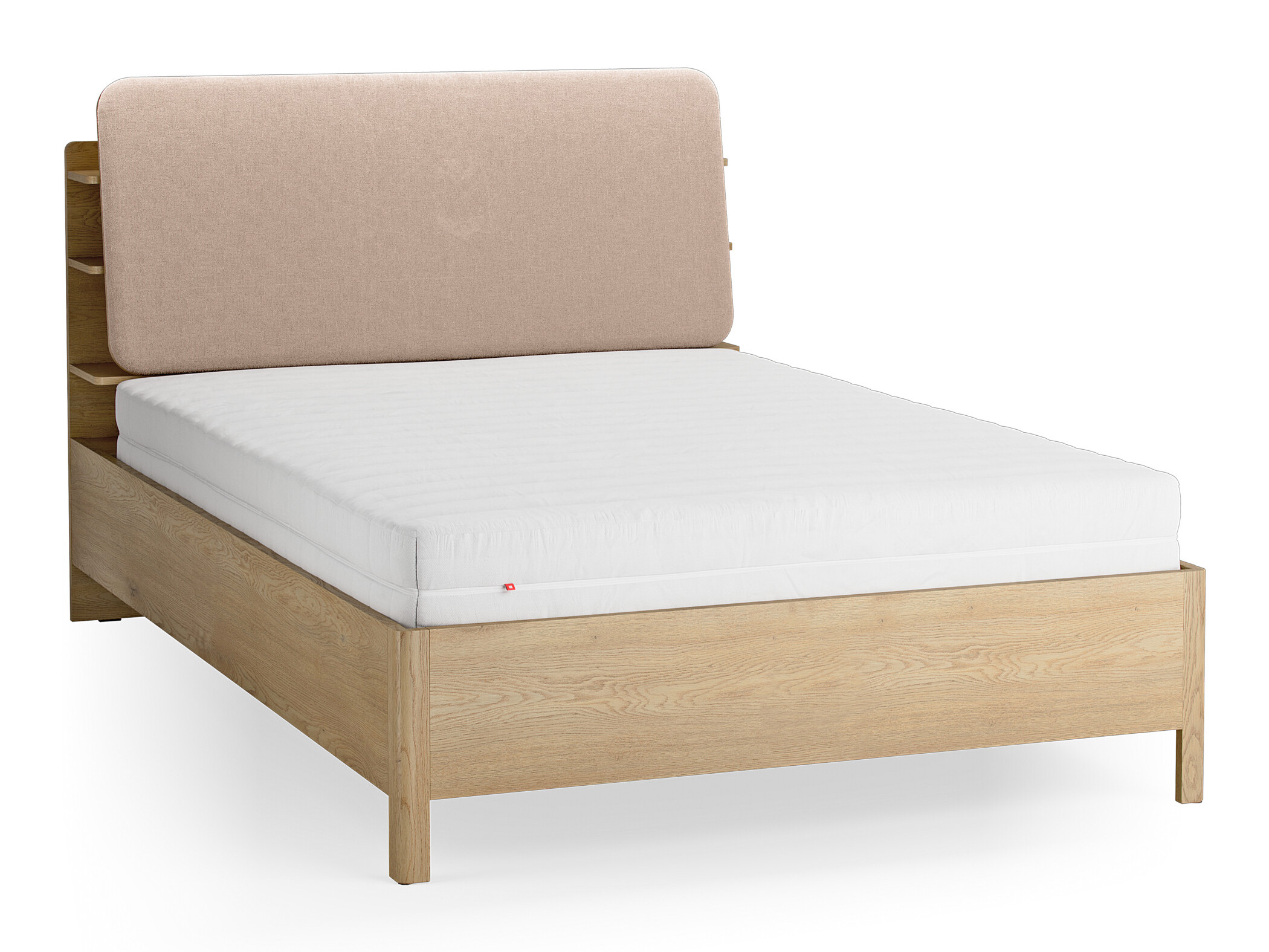 Bett Ruvcamu 108 (Eichenholzoptik + Taupe)