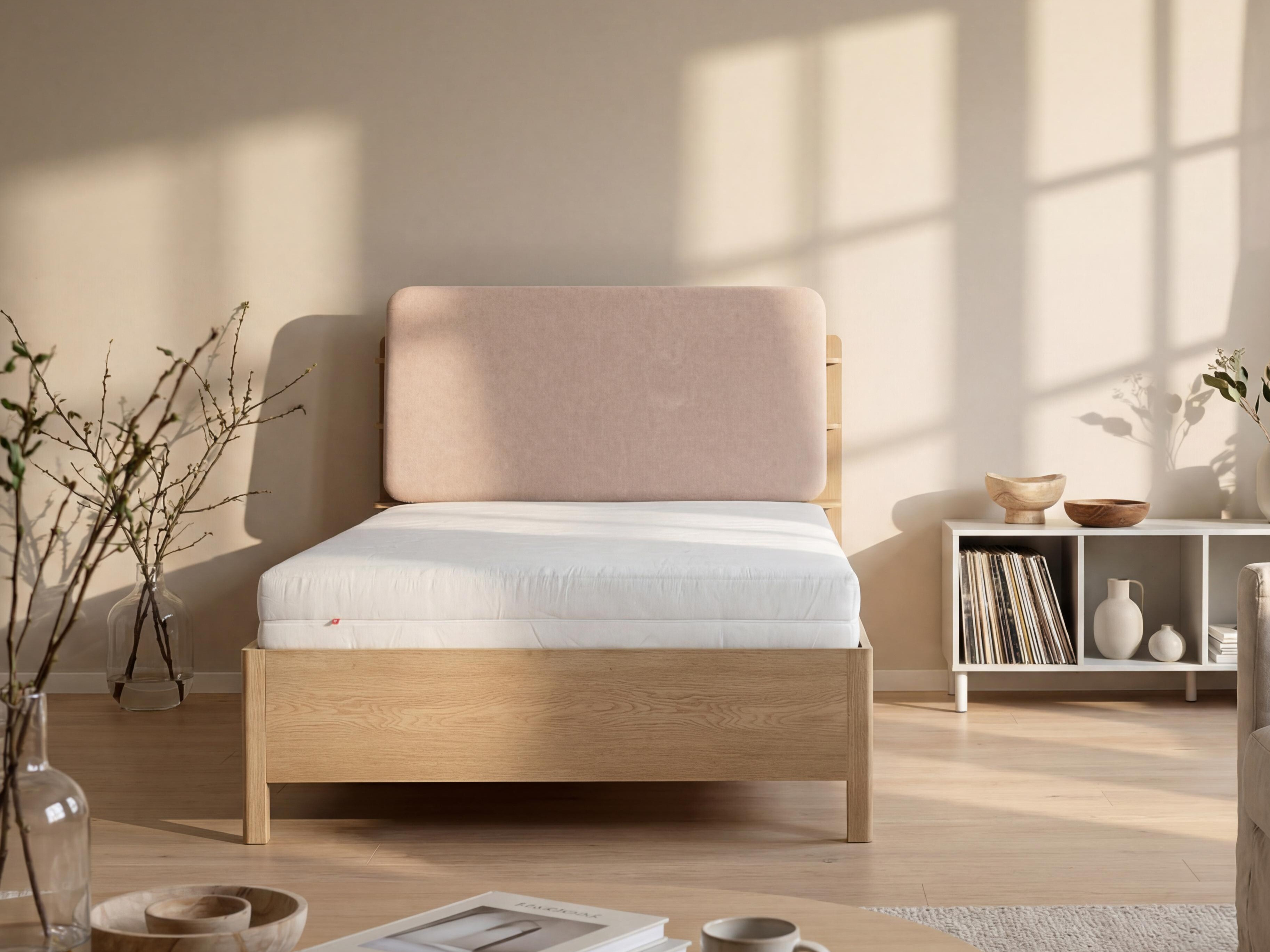 Bett Ruvcamu 108 (Eichenholzoptik + Taupe)