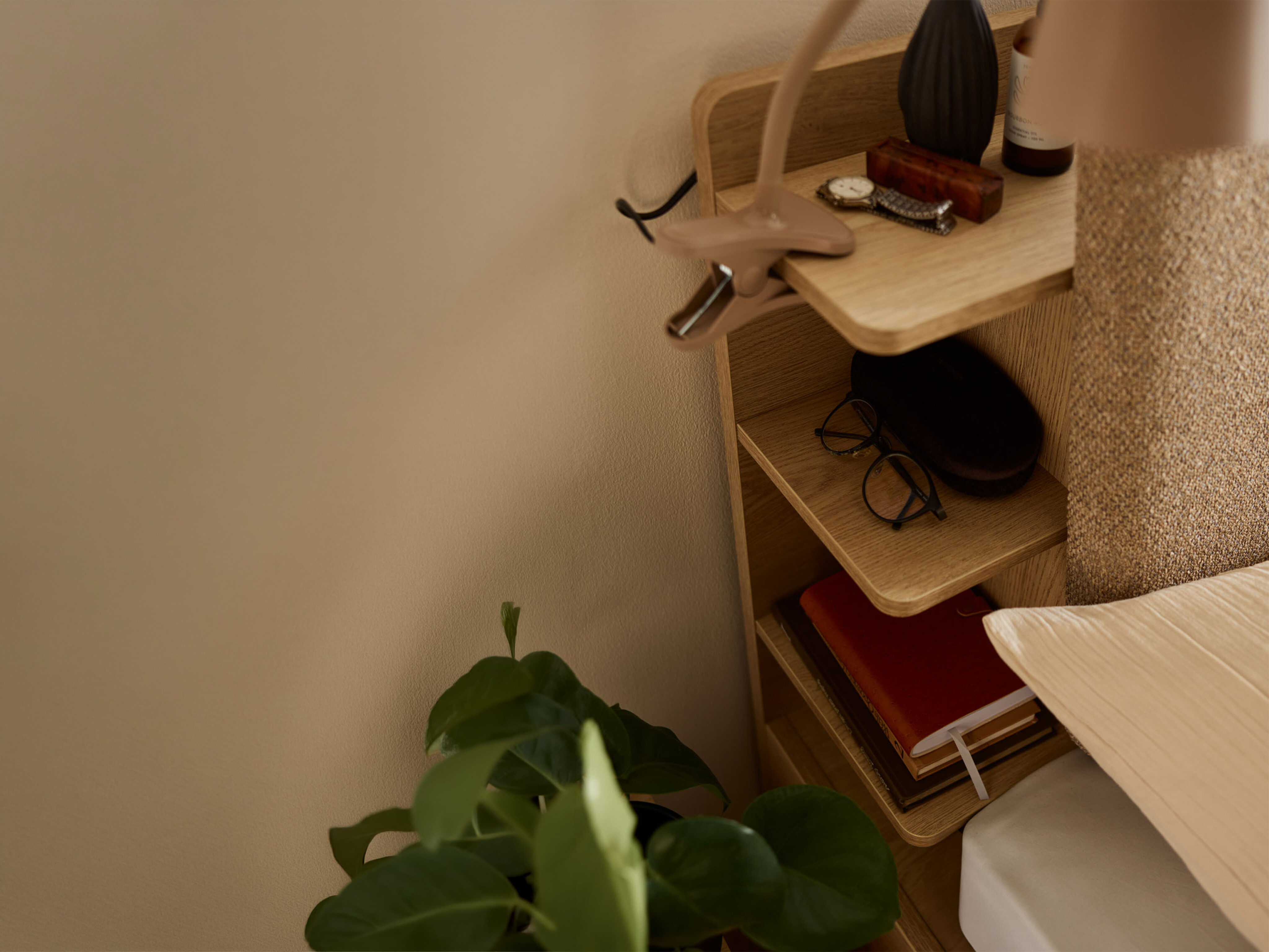 Bett Ruvcamu 109 (Eichenholzoptik + Ecru weiss)