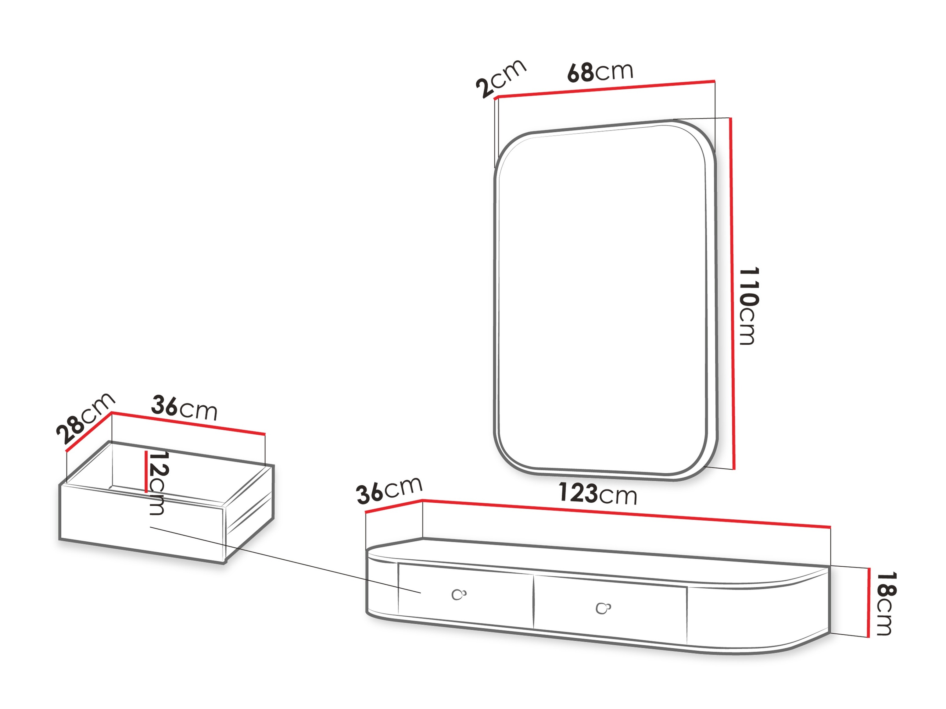 Schminktisch Comfivo Mirsoni 107