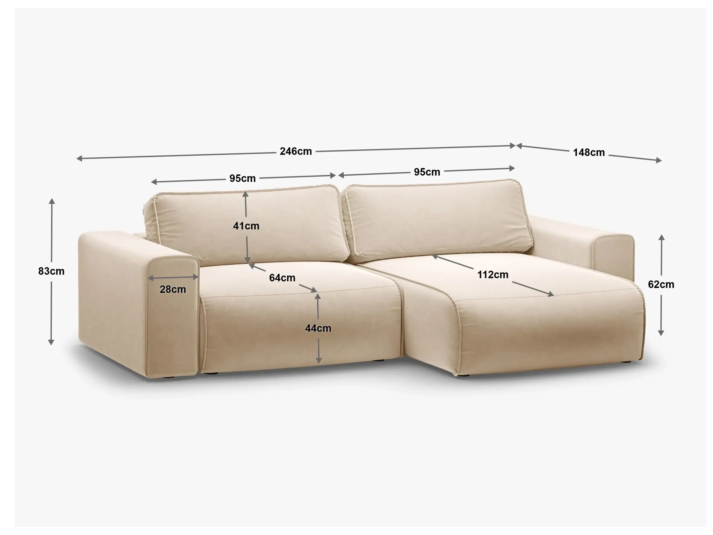 Ecksofa Beckley 352 (Paris Beige)