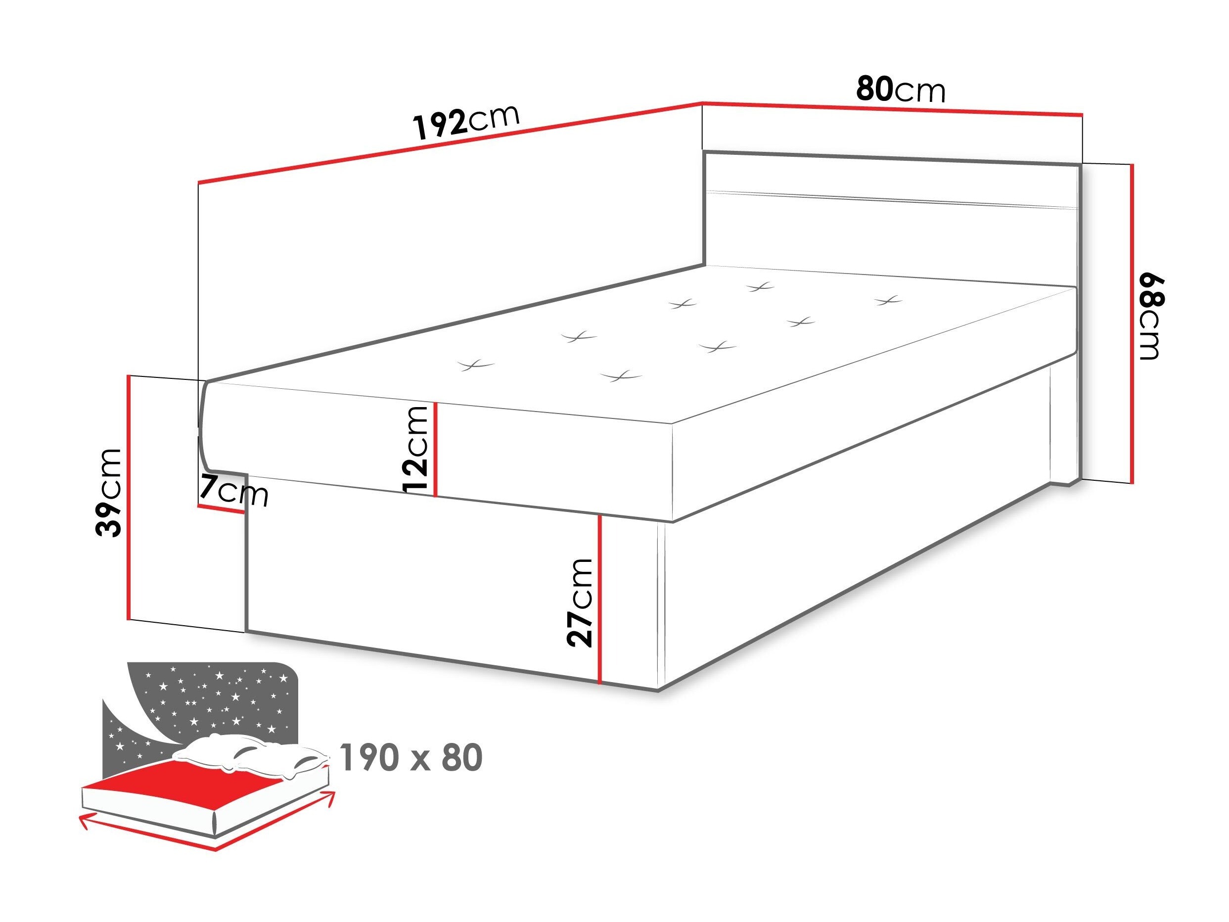 Bett Dover 101 (Weiss)