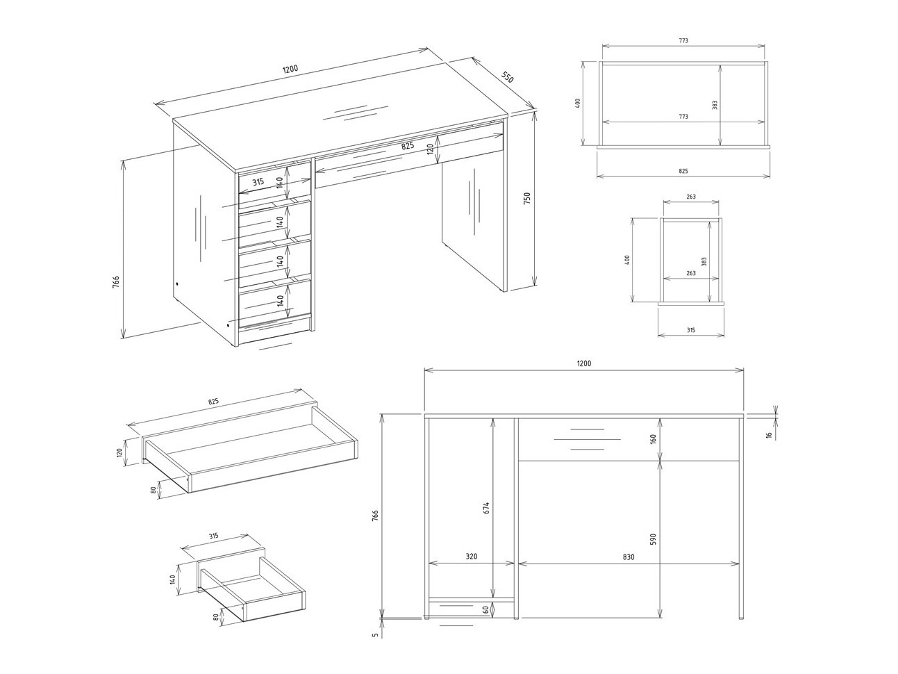 Bürotisch Mandeville 368