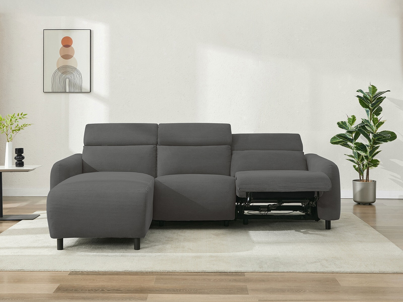 Ecksofa Liegesessel Revbena 104 (Anthrazit)