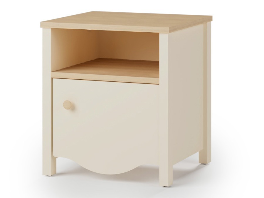 Nachttisch Velferi 117 (Beige + Eichenholzoptik)