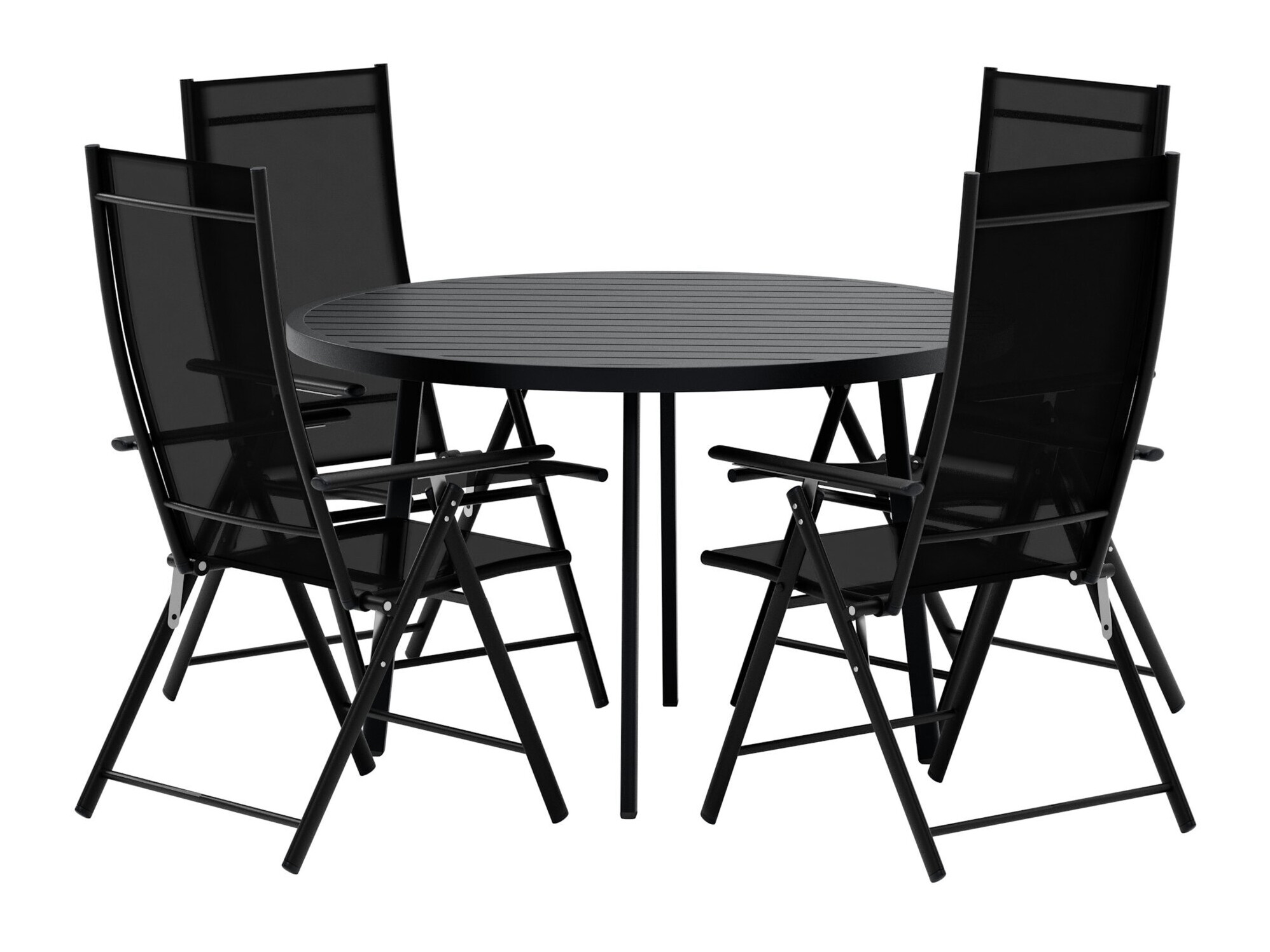 Tisch und Stühle Dallas 5257 (Schwarz)