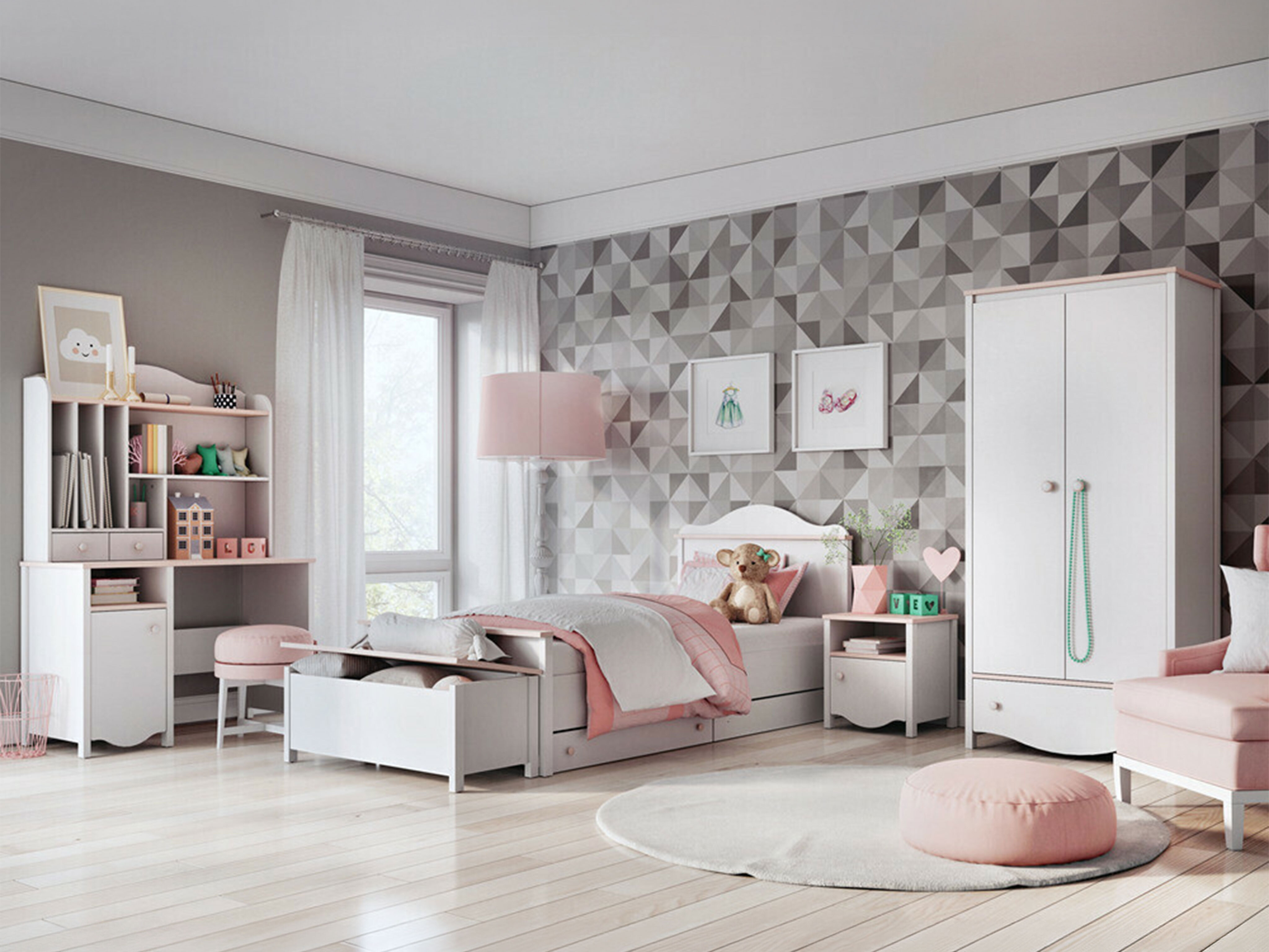 Regal Velferi 115 (Weiss + Rosa)