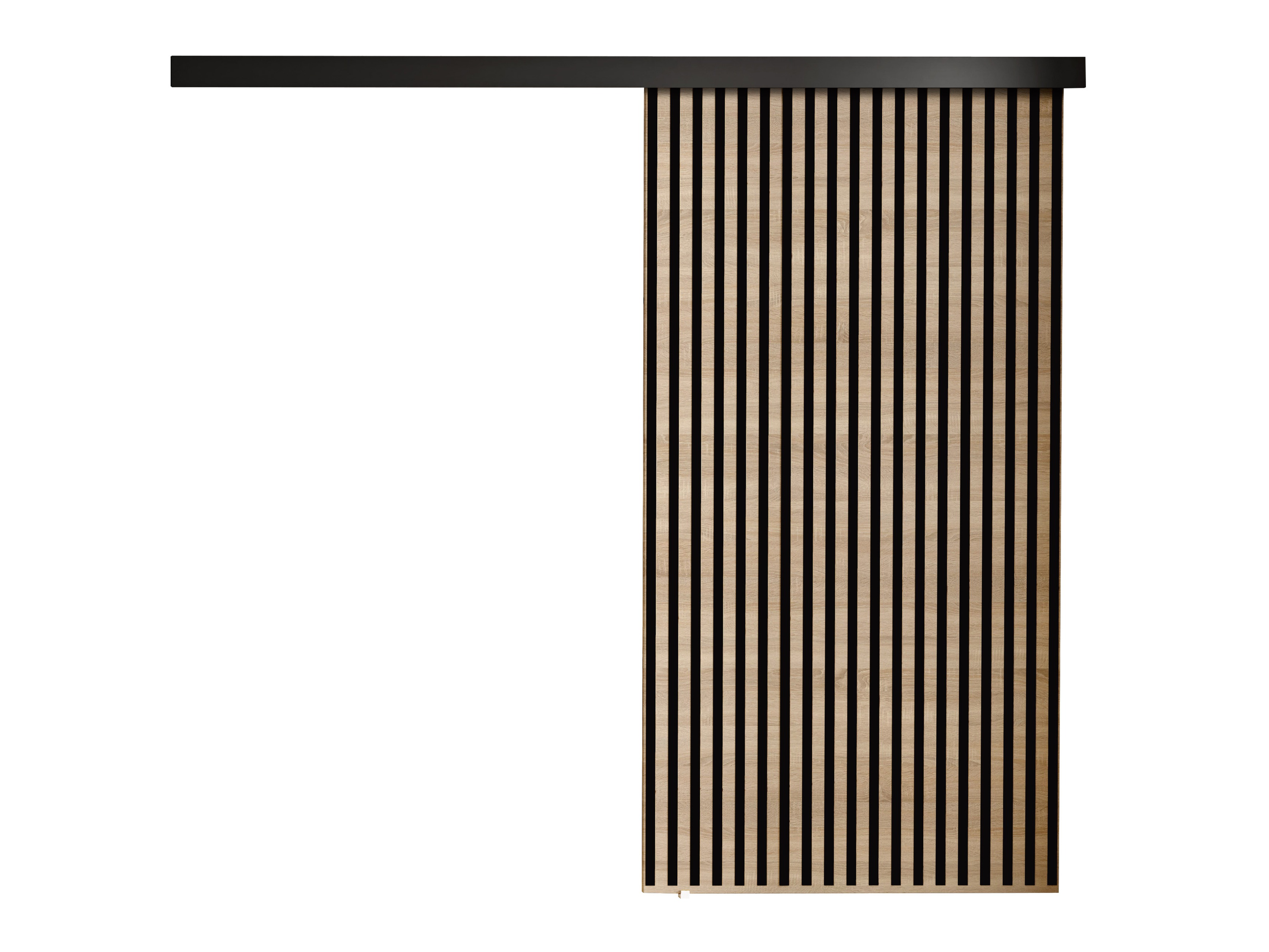 Schwebetür Dover 204 (Sonoma eichenholz + Schwarz)