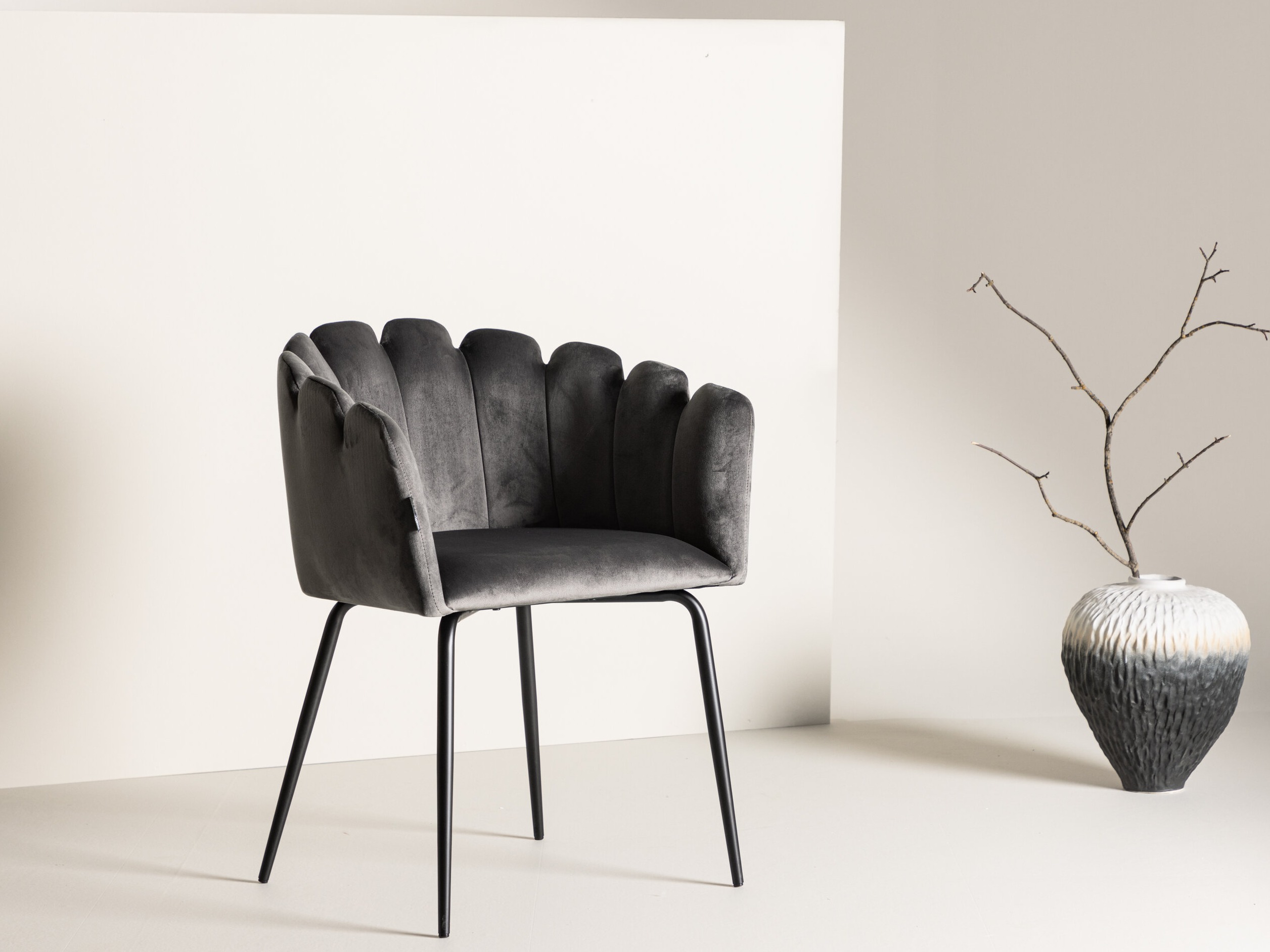Stuhl Dallas 134 (Grau + Schwarz)