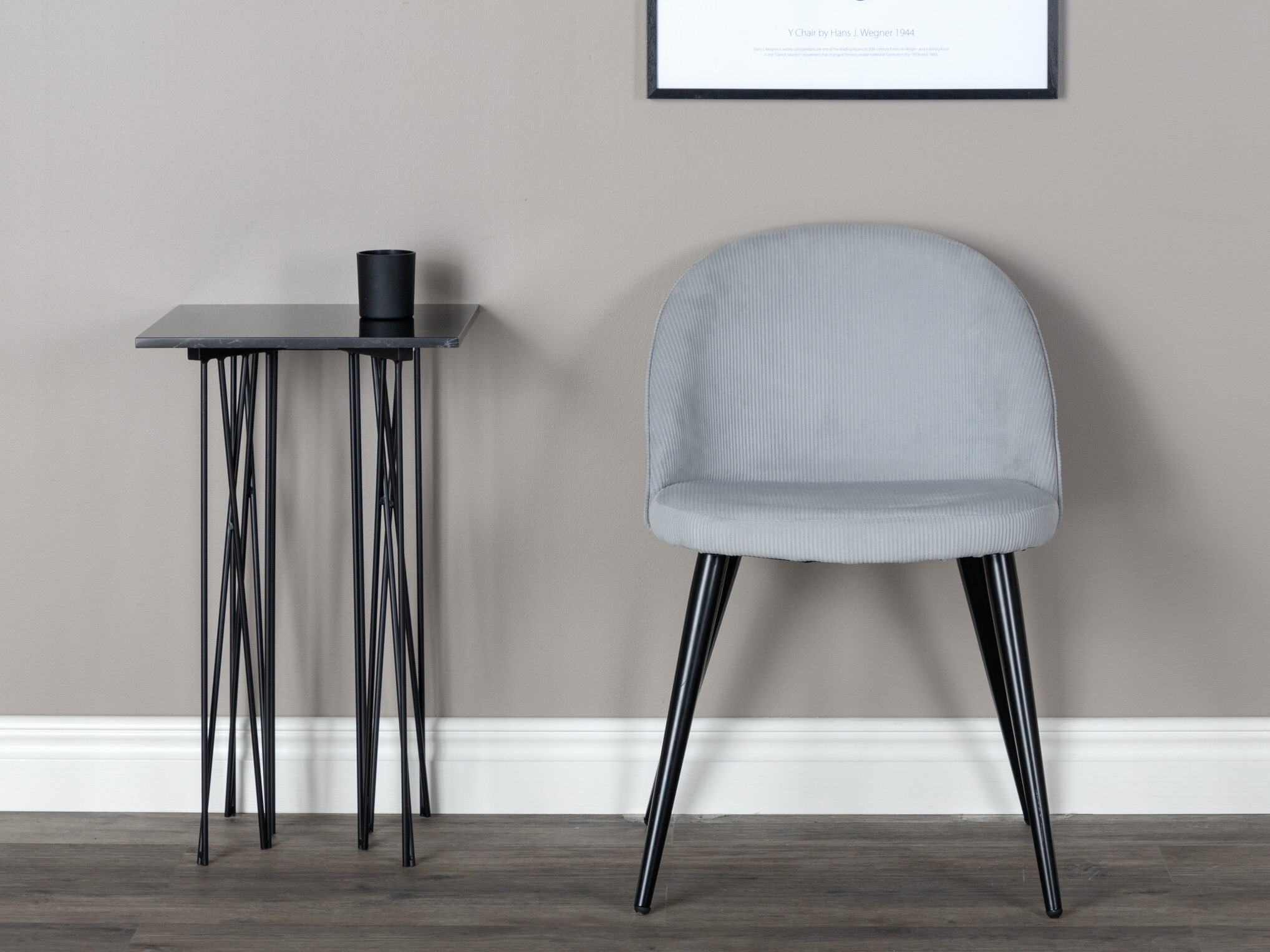 Stuhl Dallas 136 (Grau + Schwarz)