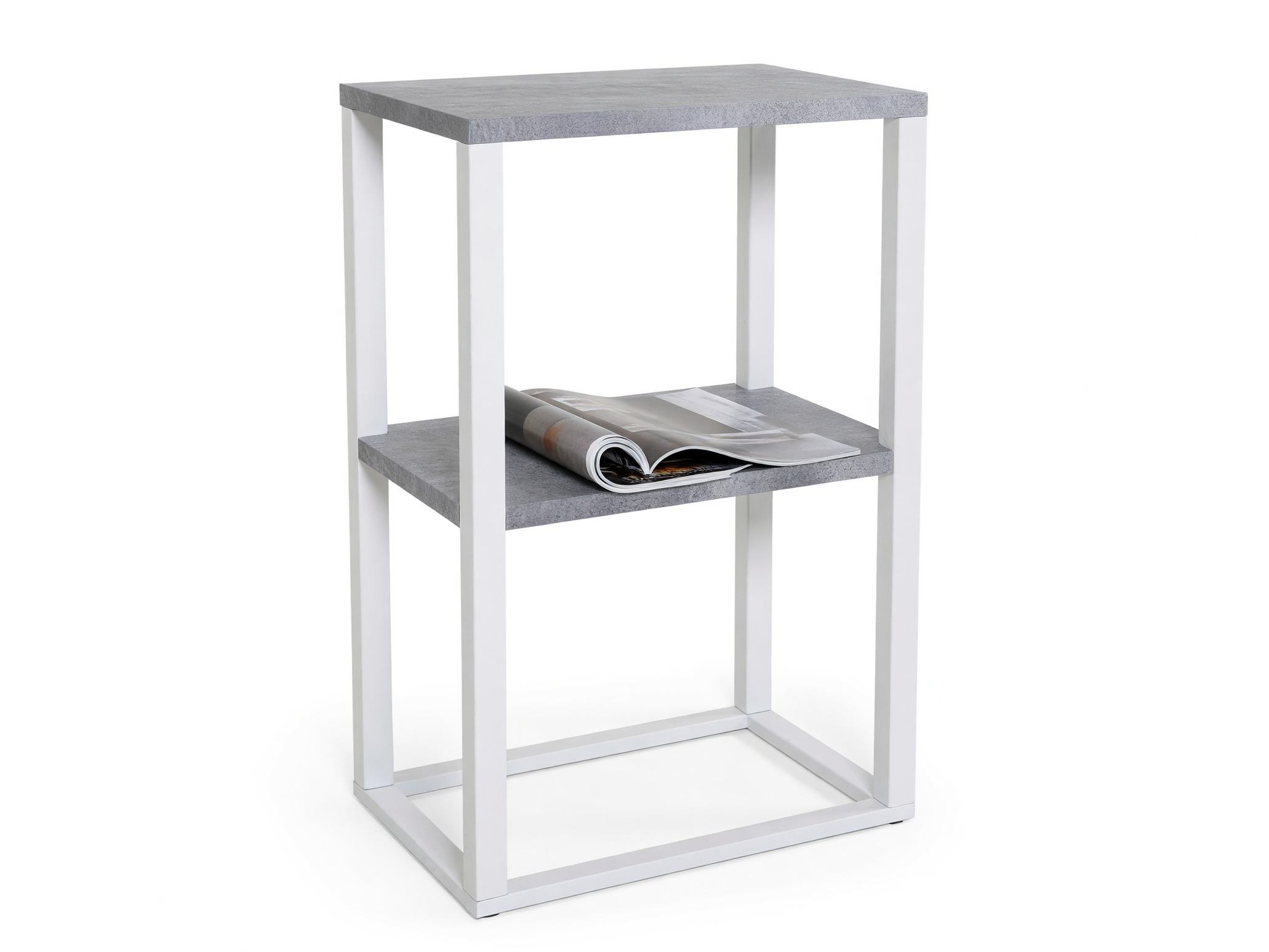 Beistelltisch Dallas 260 (Beton + Weiss)