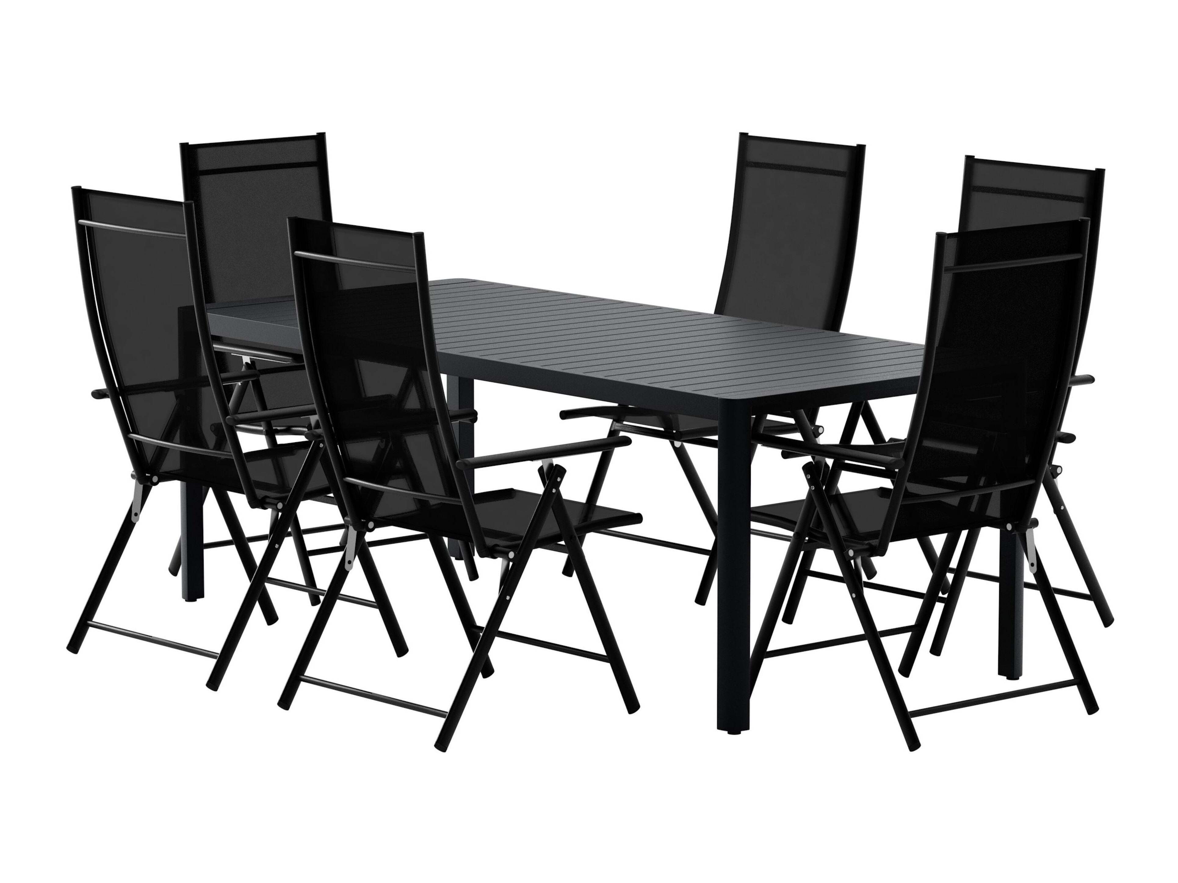 Tisch und Stühle Dallas 5256 (Schwarz)