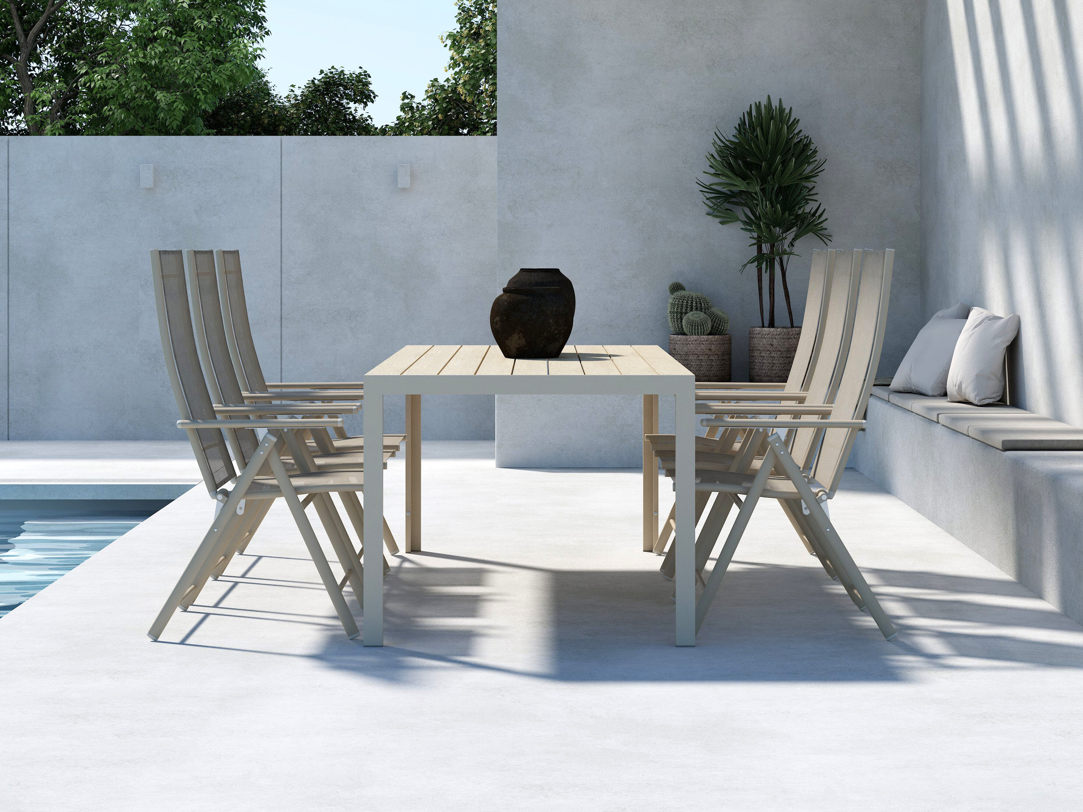 Tisch und Stühle Dallas 5263 (Beige)