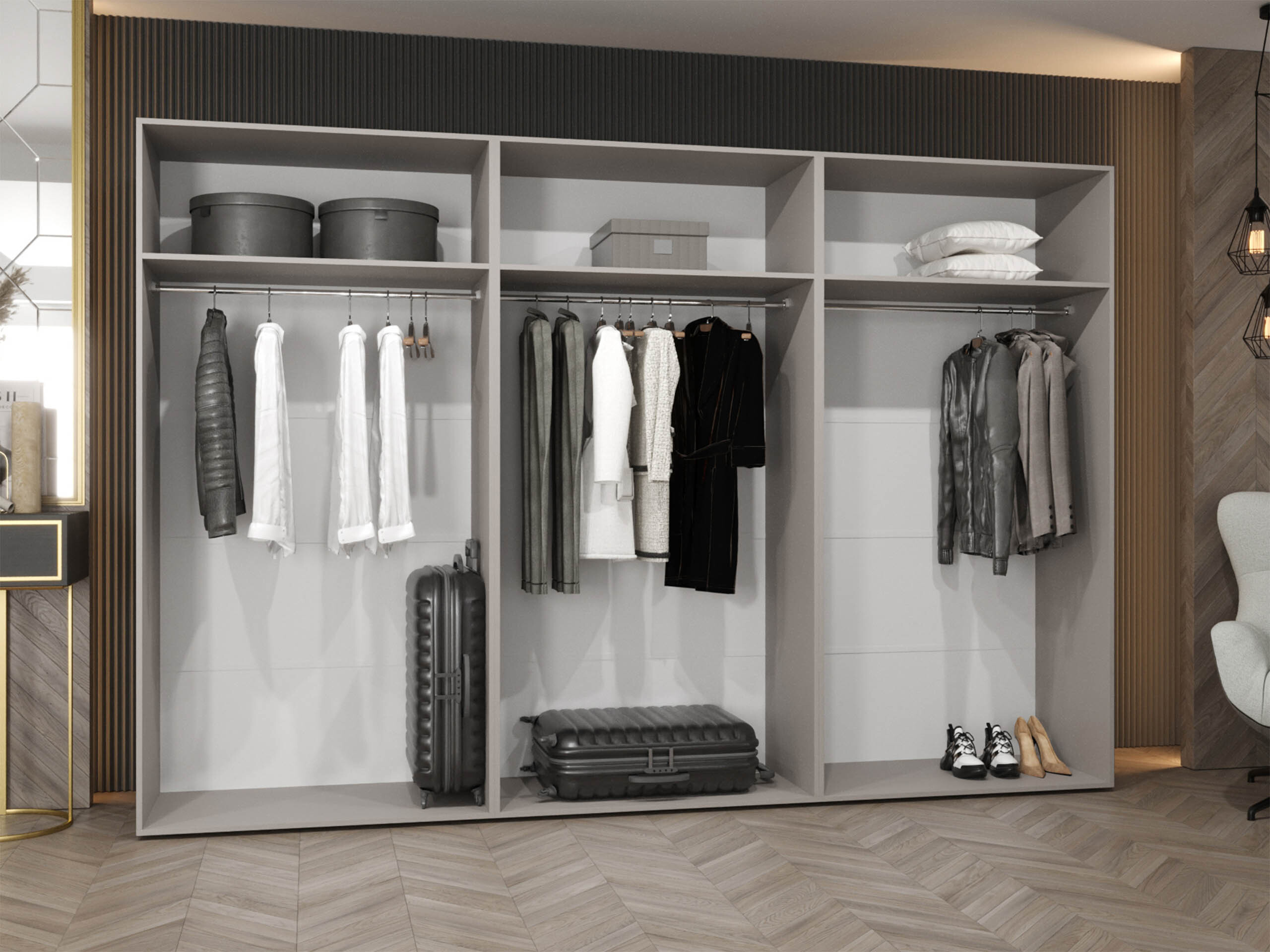 Kleiderschrank Hartford 596 (Kaschmir)