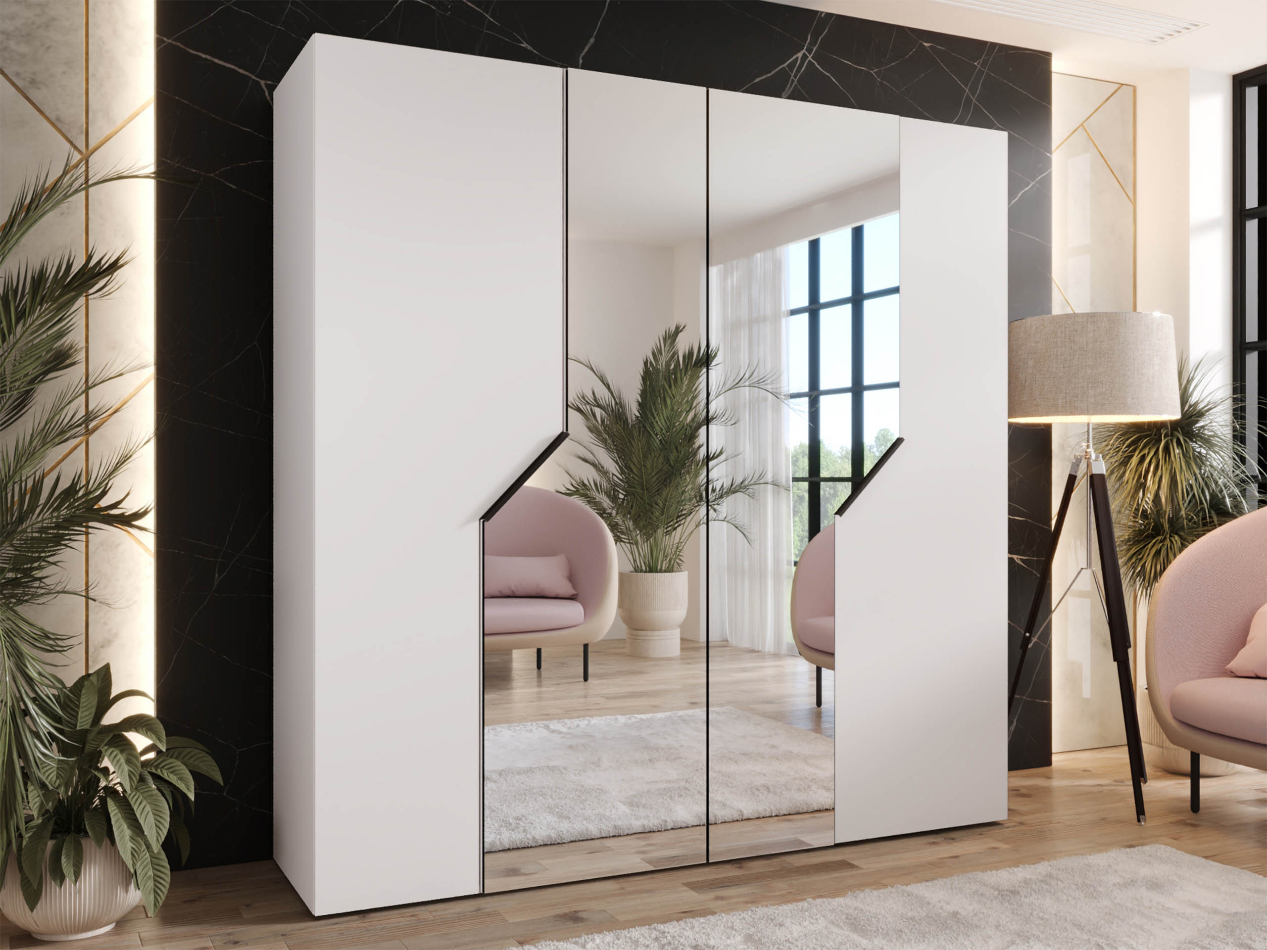 Kleiderschrank Hartford 598 (Weiss)