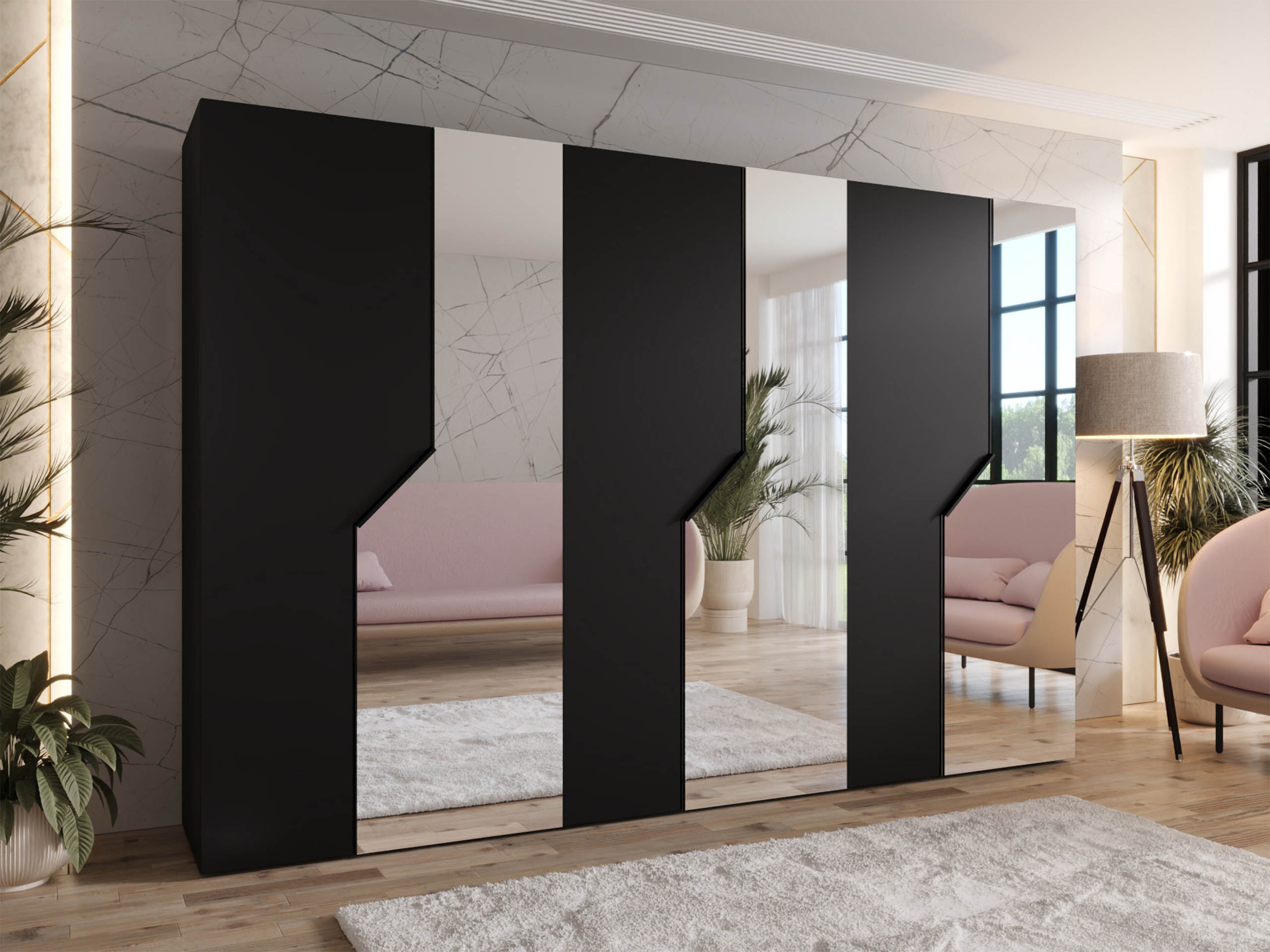 Kleiderschrank Hartford 599 (Schwarz)