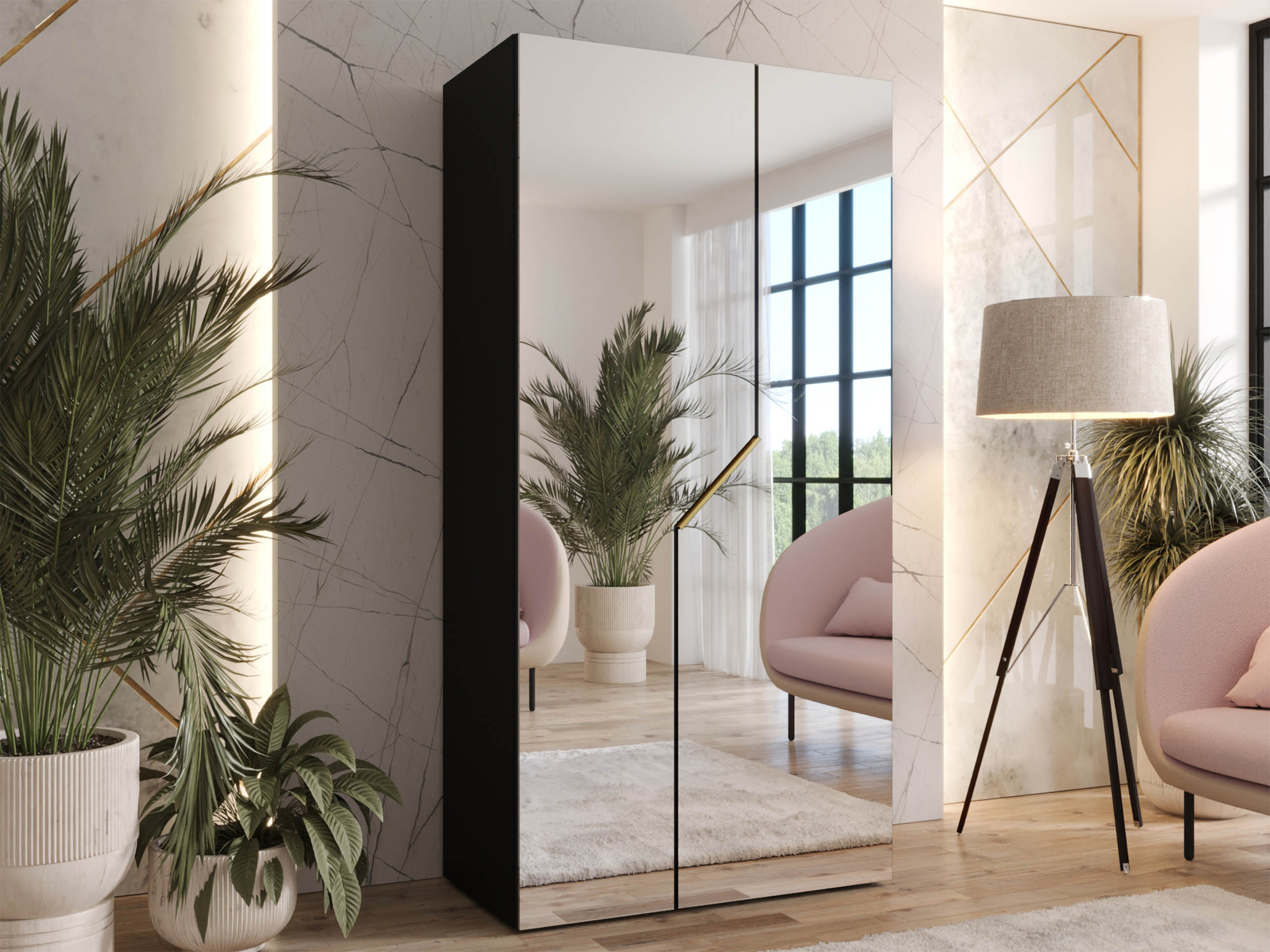 Kleiderschrank Hartford 600 (Schwarz)