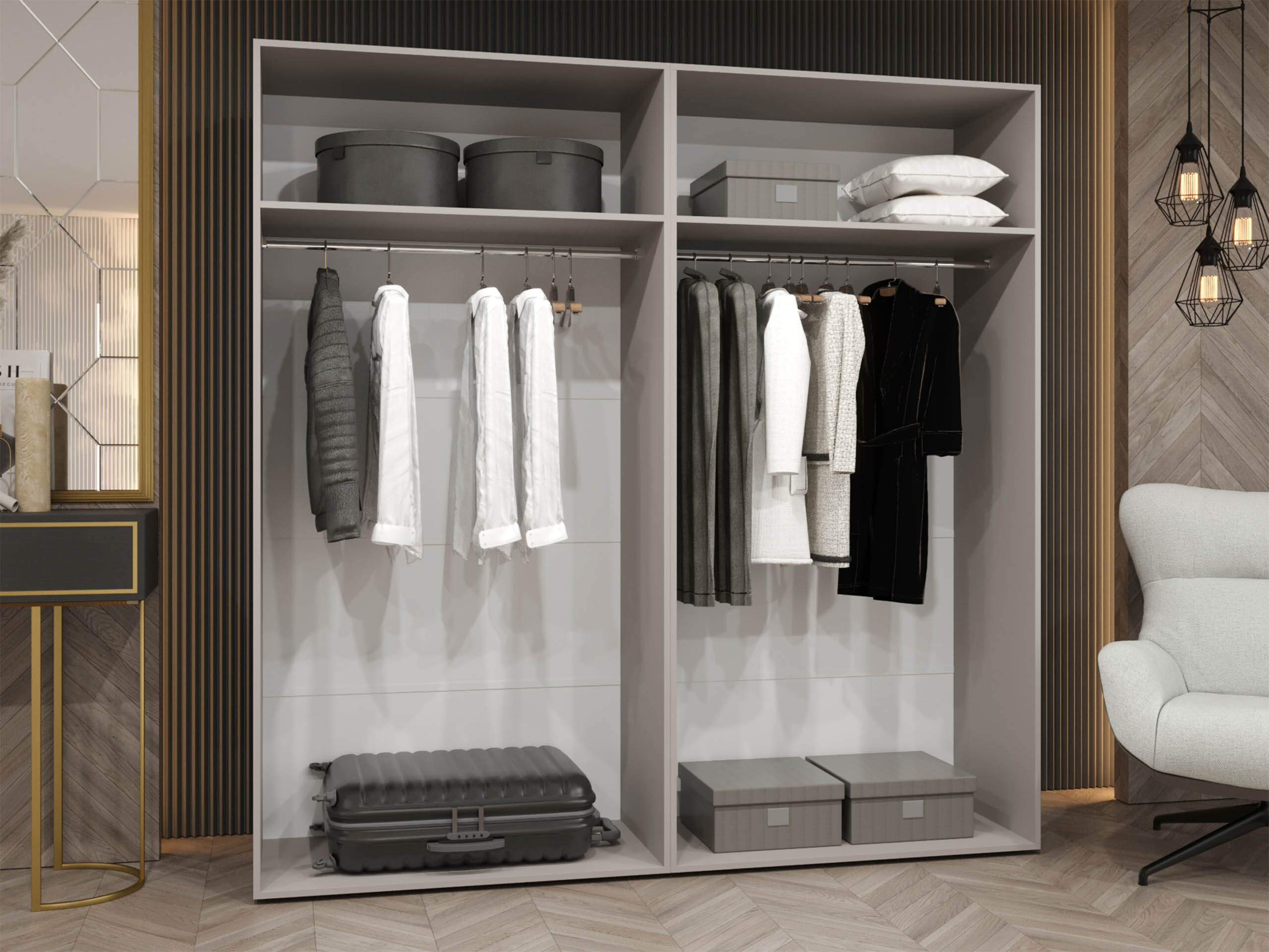 Kleiderschrank Hartford 601 (Weiss)