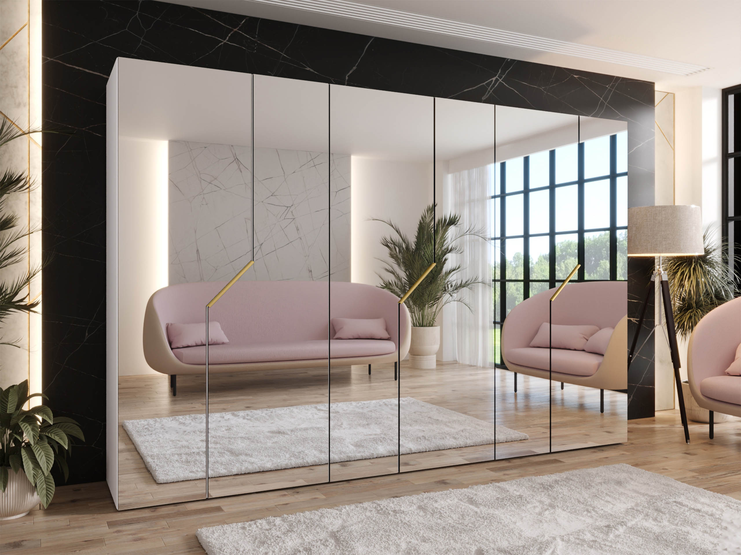 Kleiderschrank Hartford 602 (Weiss)