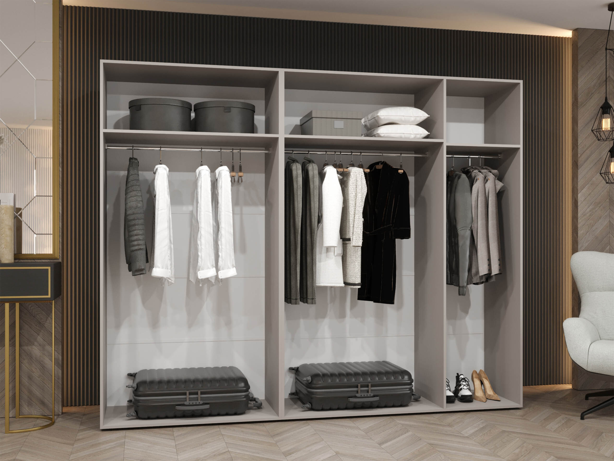 Kleiderschrank Hartford 606 (Schwarz)