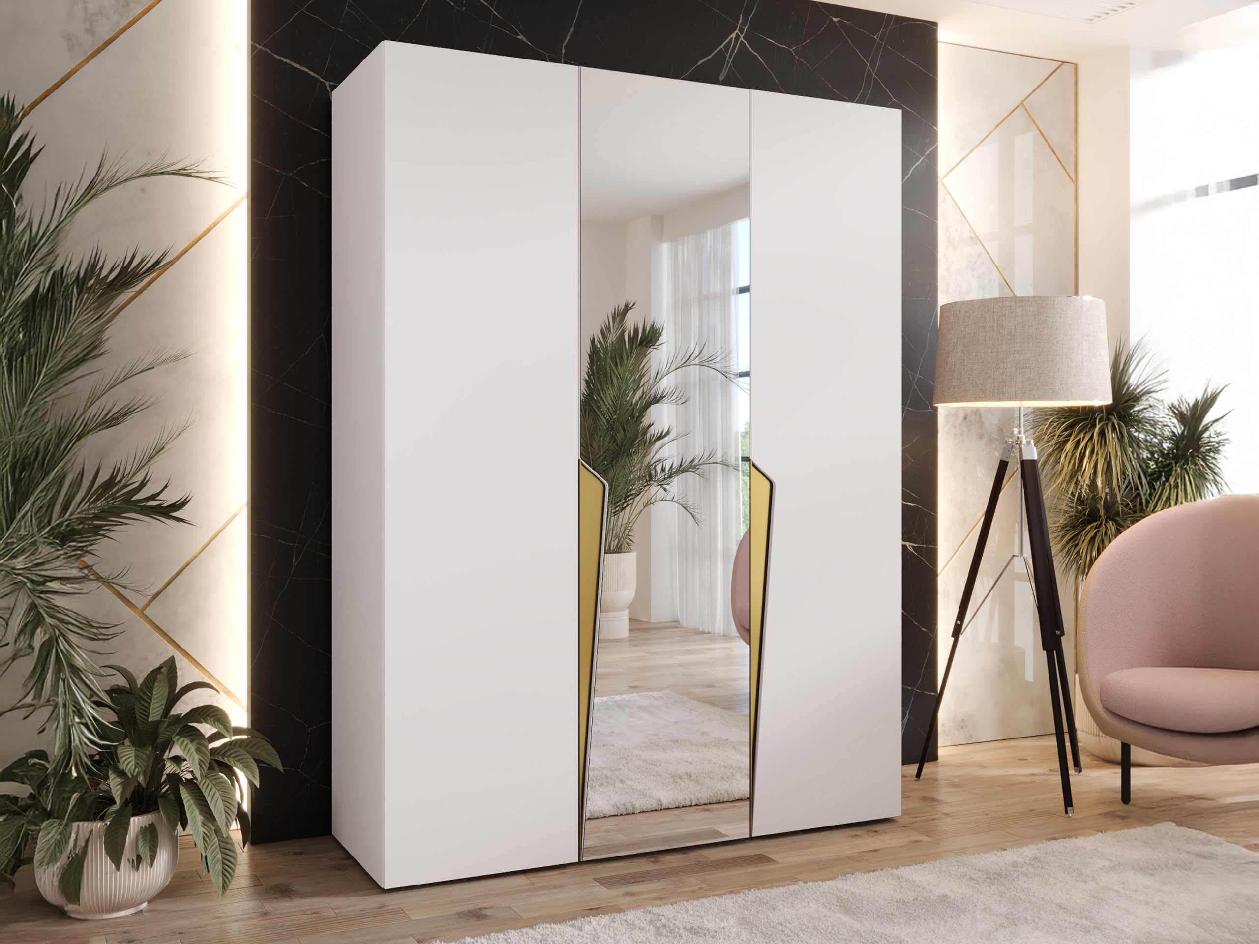 Kleiderschrank Hartford 609 (Weiss)