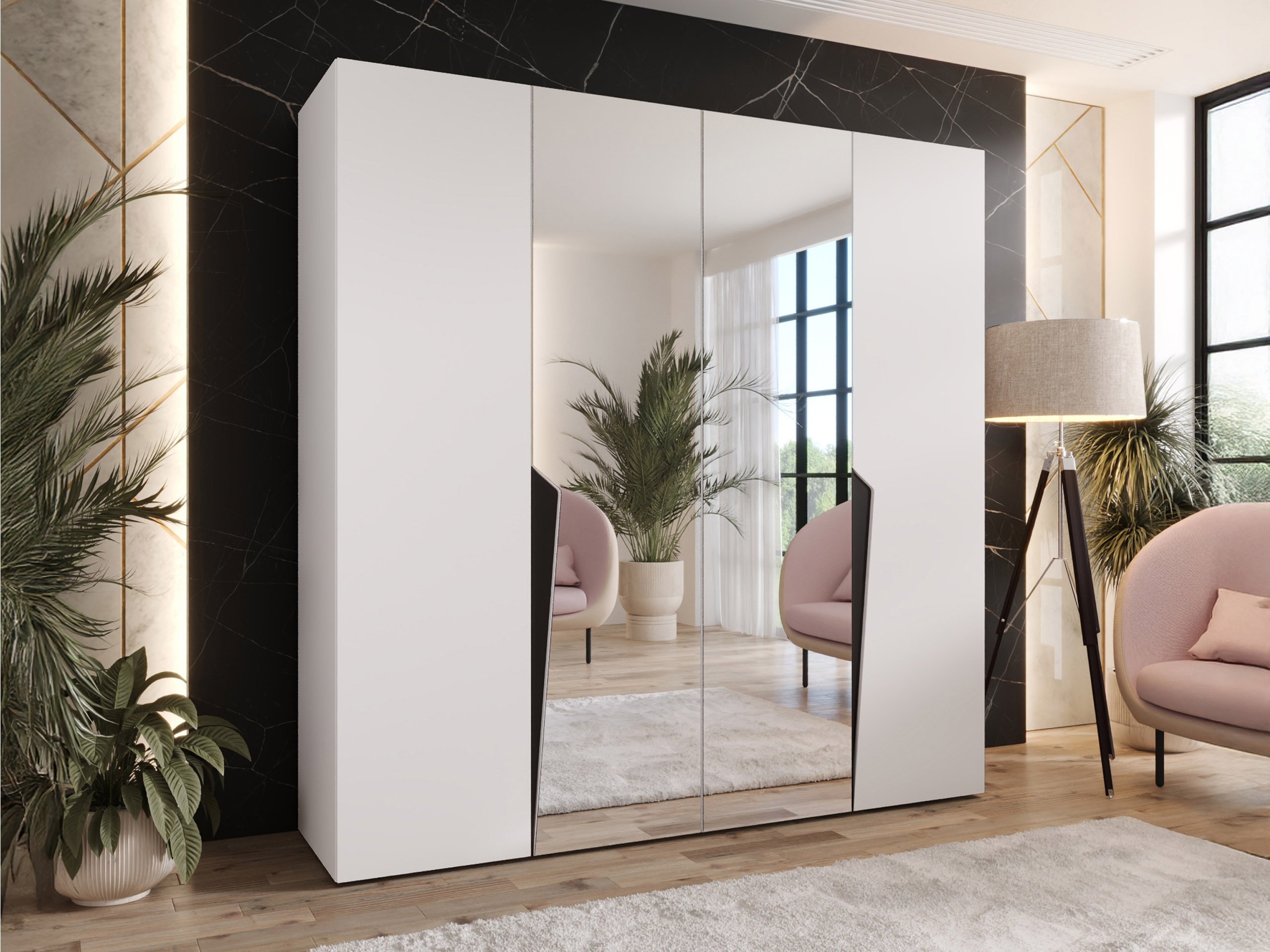 Kleiderschrank Hartford 610 (Weiss)