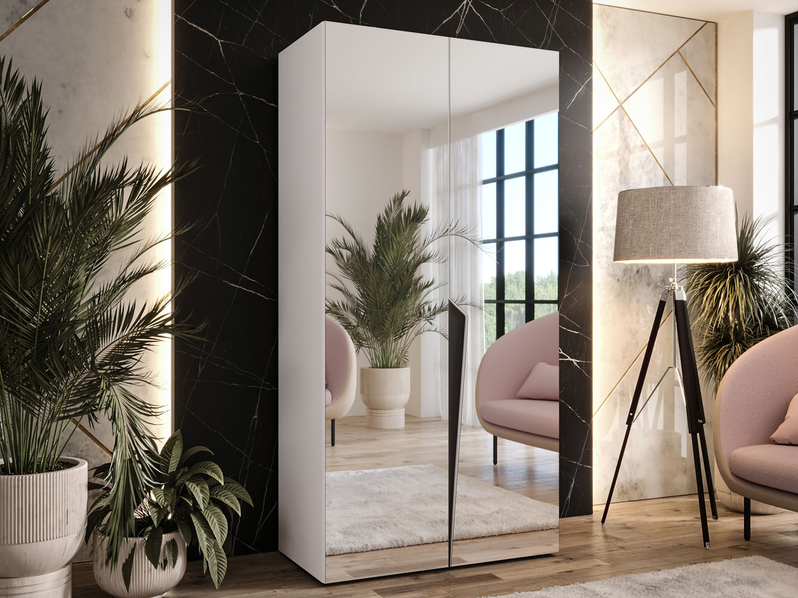 Kleiderschrank Hartford 613 (Weiss)