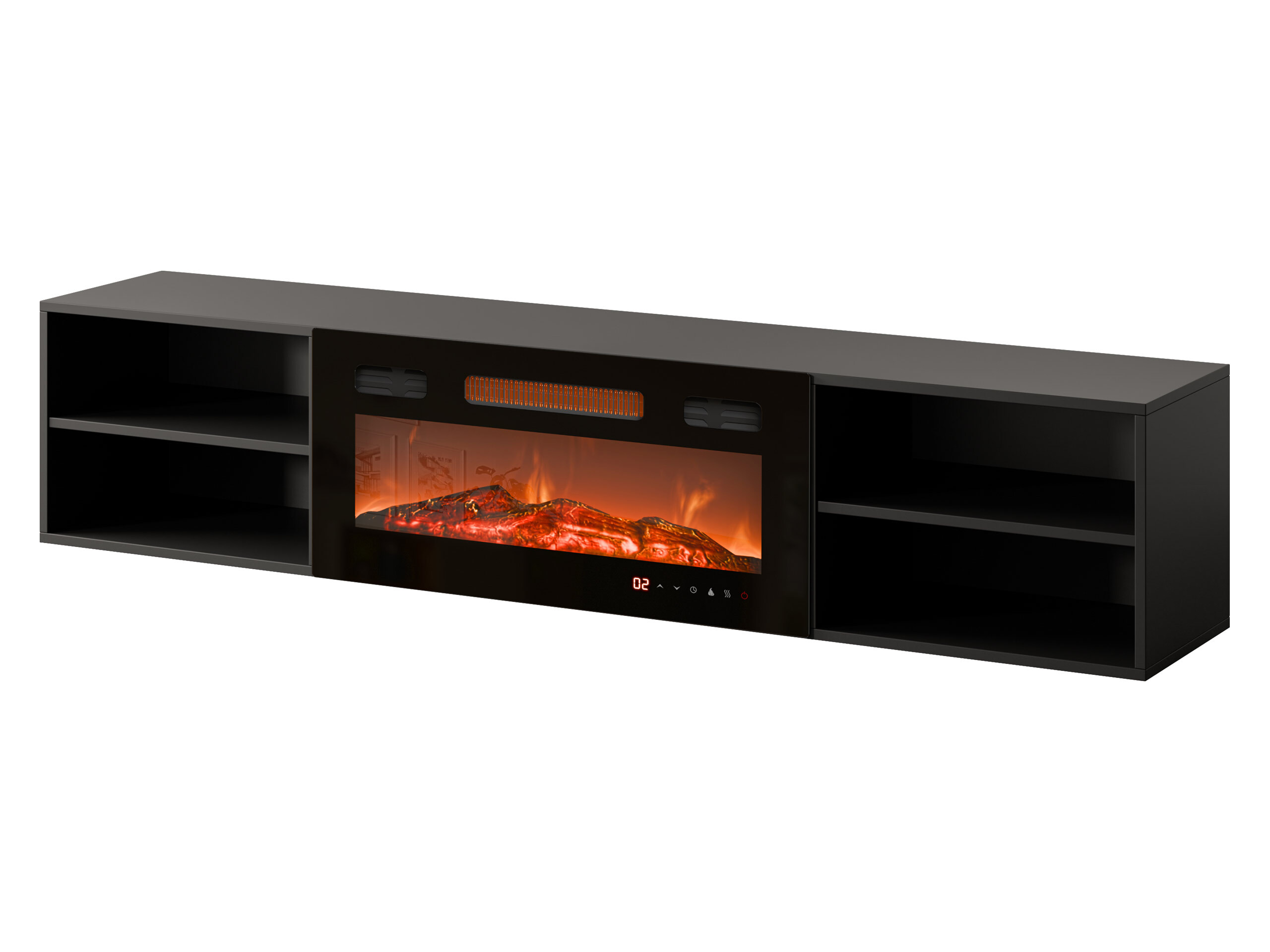 TV-Möbel Charlotte 190 (Schwarz)