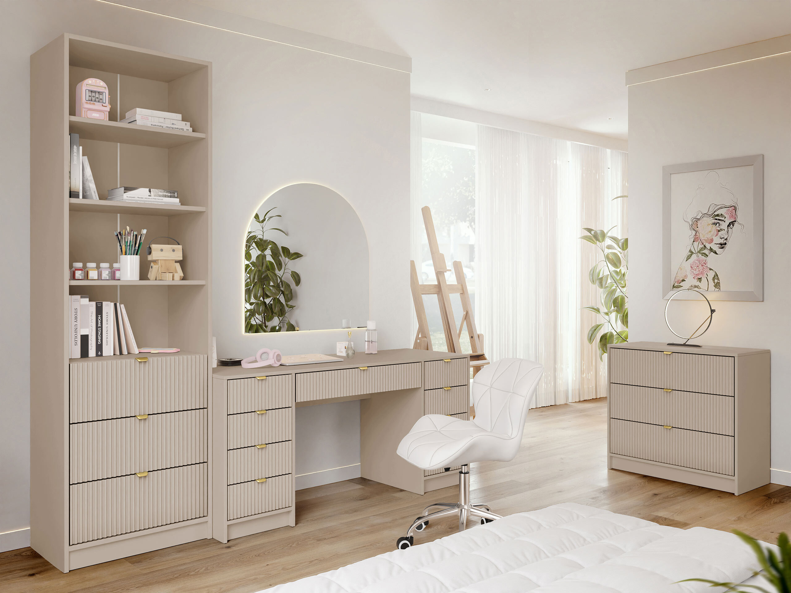 Büro-Set Comfivo Papilio VI (Beige)