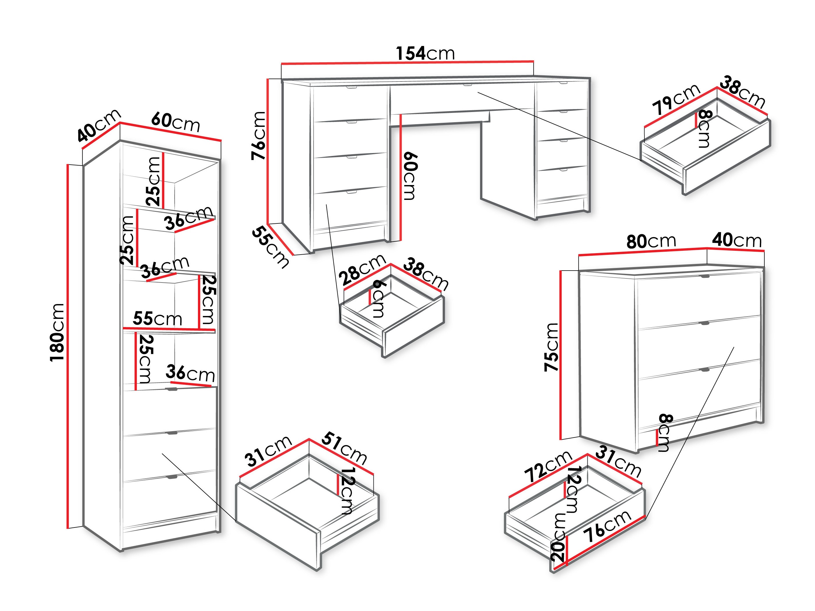Büro-Set Comfivo Papilio VI (Beige)