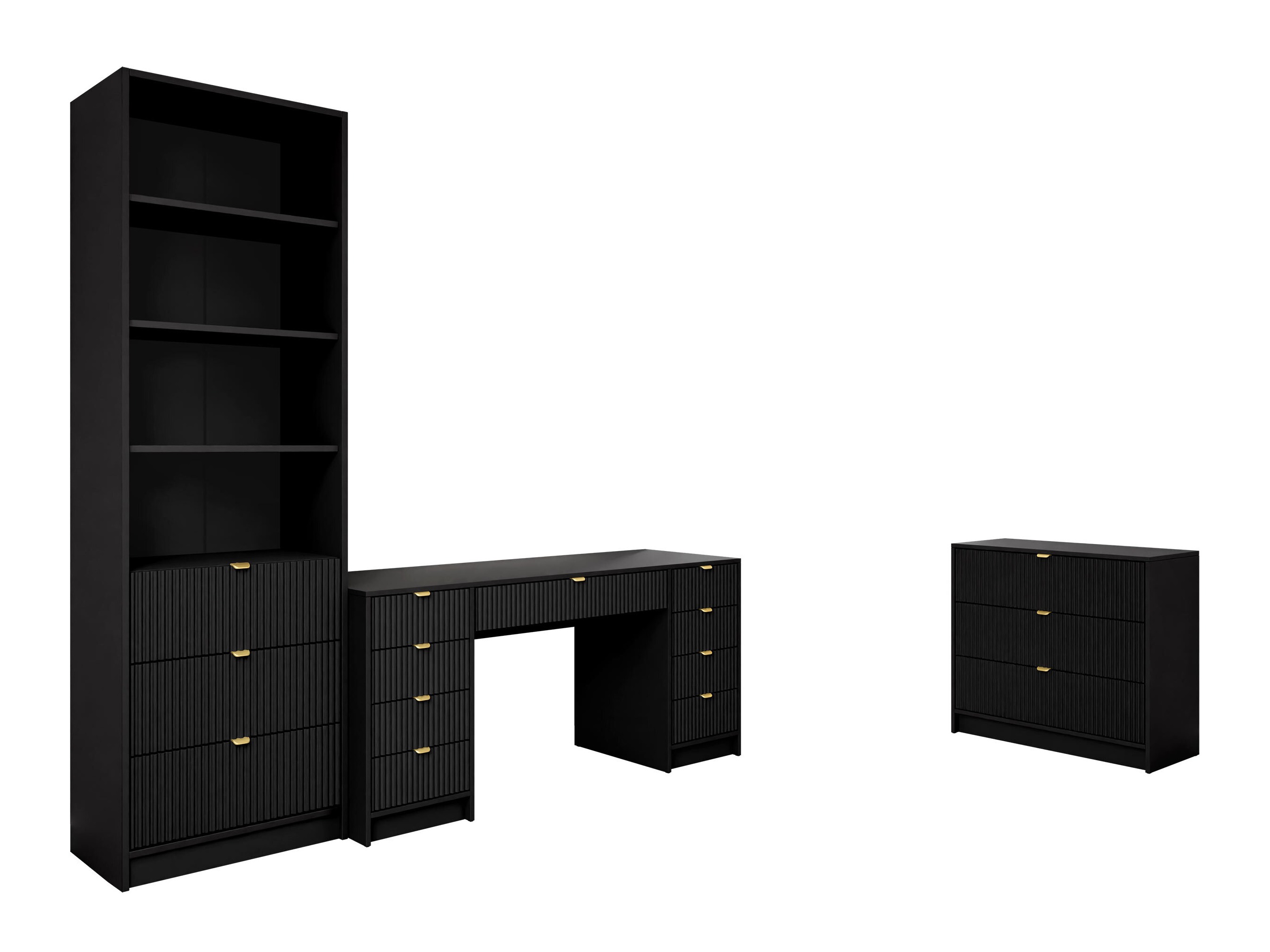 Büro-Set Comfivo Papilio VI (Schwarz)