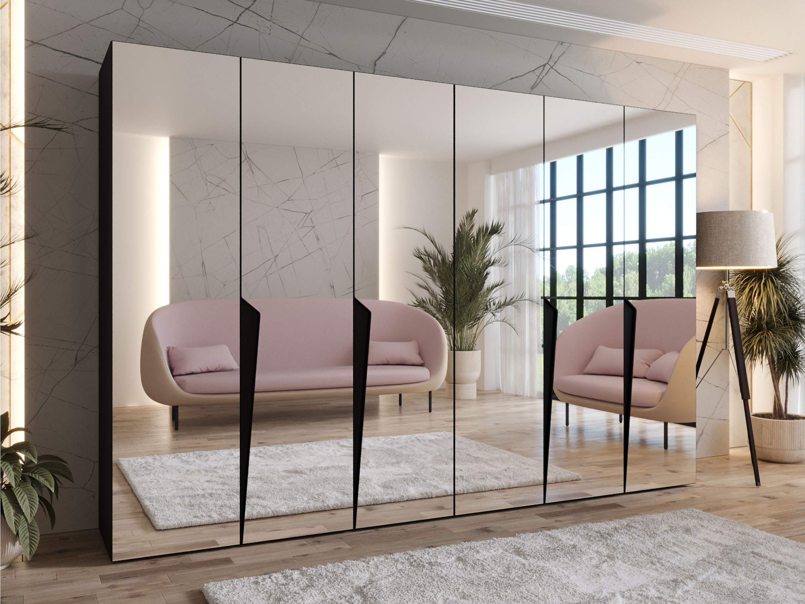 Kleiderschrank Hartford 617 (Schwarz)