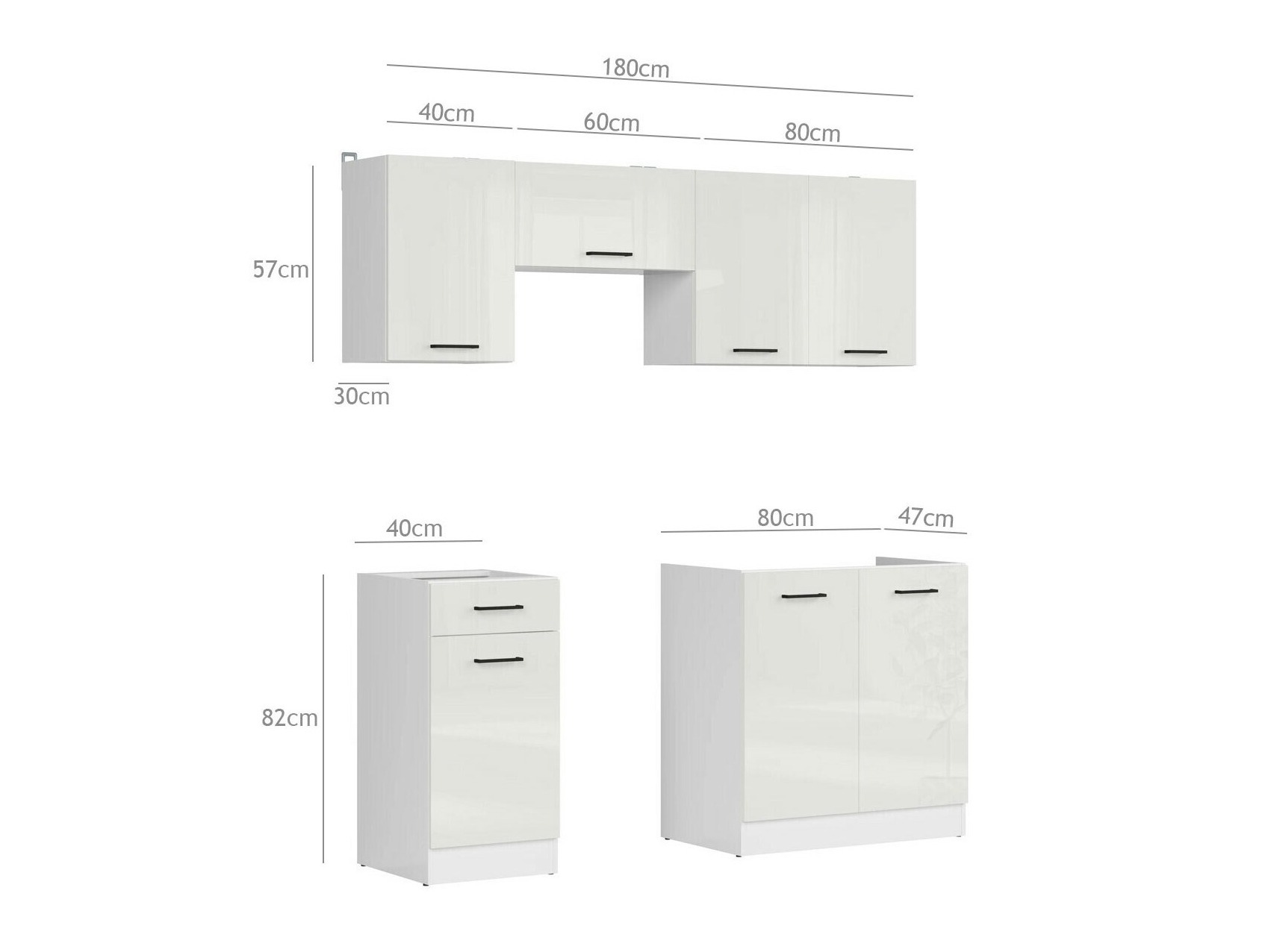 Modulares Küchenset Line Grey 118