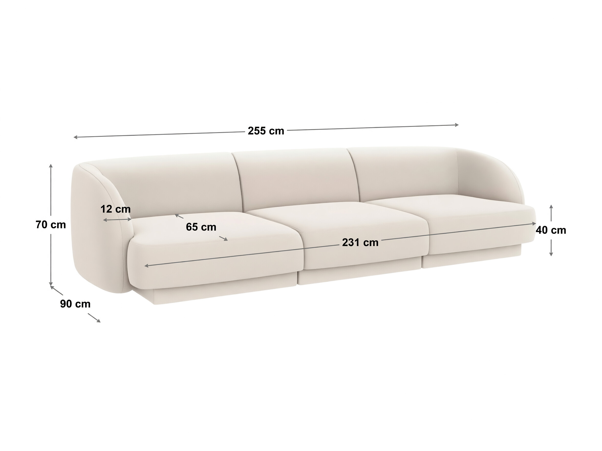 Modulares Sofa Tivlomi 104 (Bluvel 19)