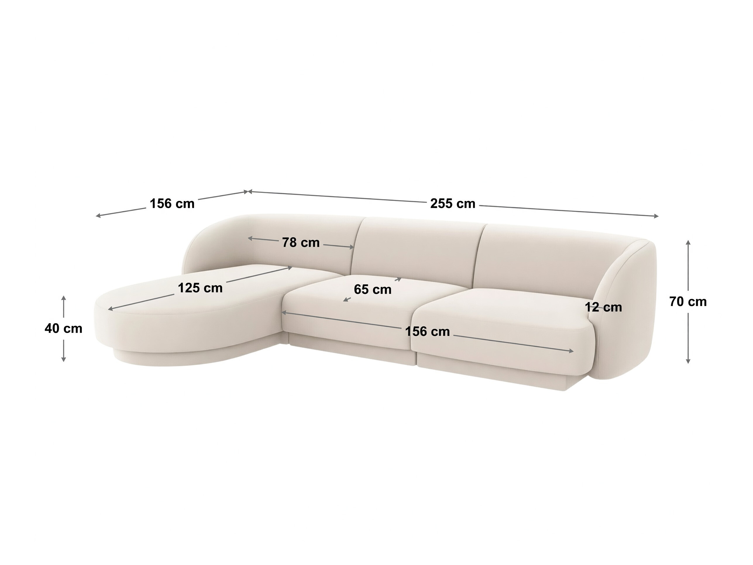 Modulares Ecksofa Tivlomi 102 (Eden 01)