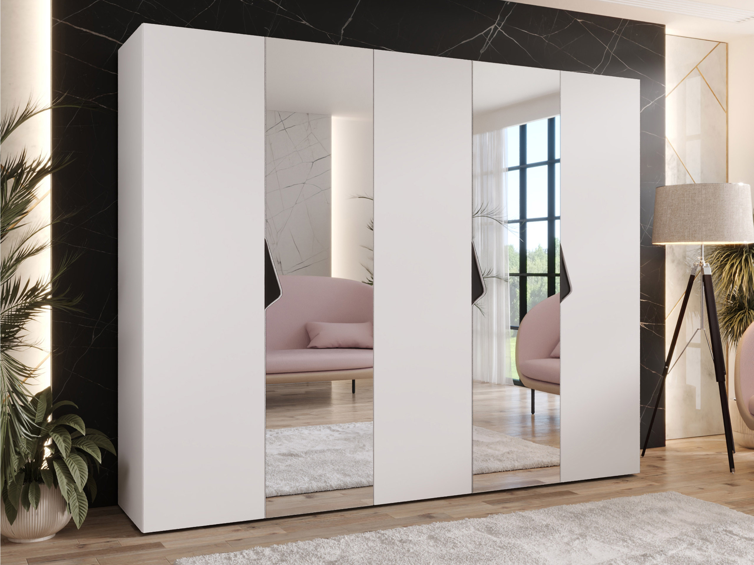 Kleiderschrank Hartford 627 (Weiss)