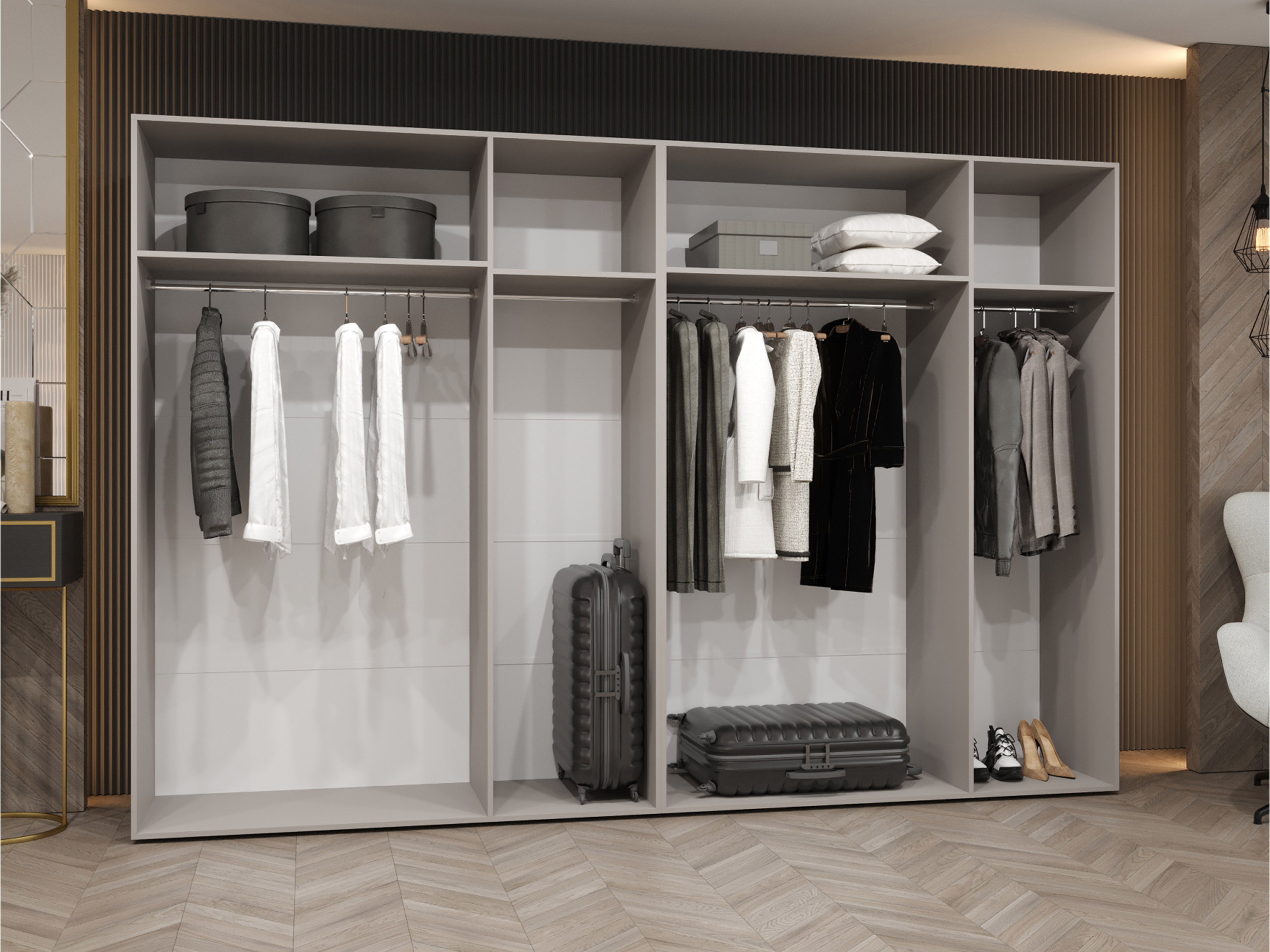 Kleiderschrank Hartford 632 (Weiss)