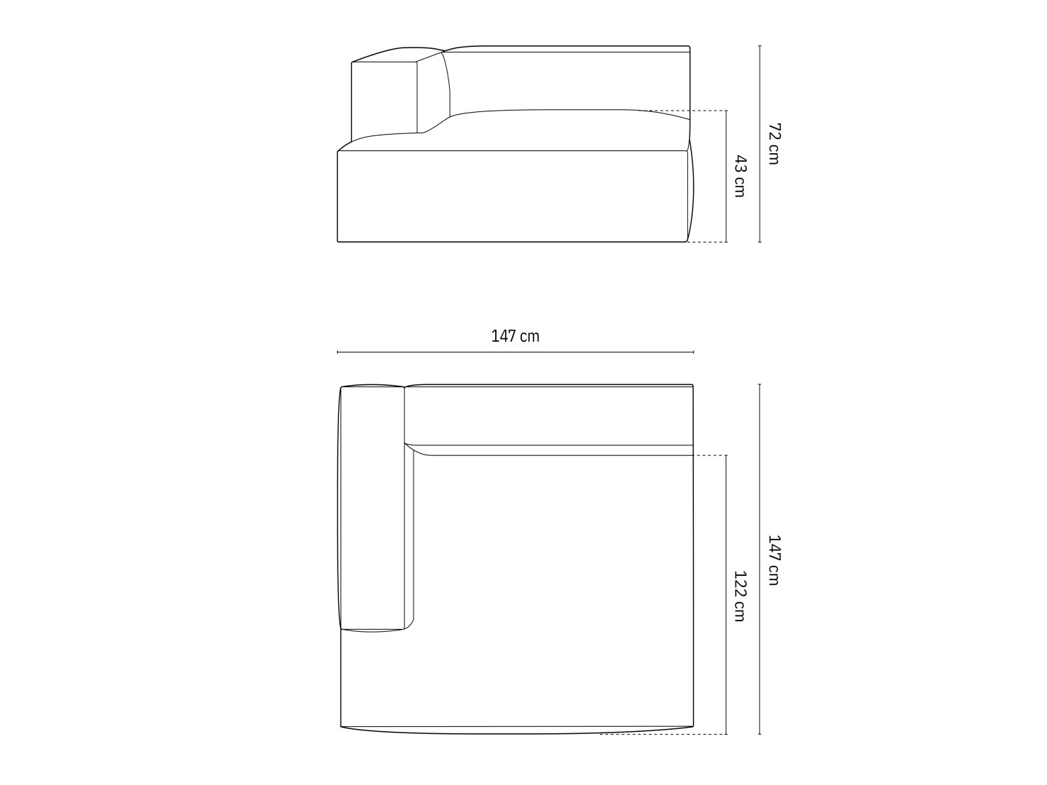 Modularer Sessel Beckley F106 (Paris Cream)