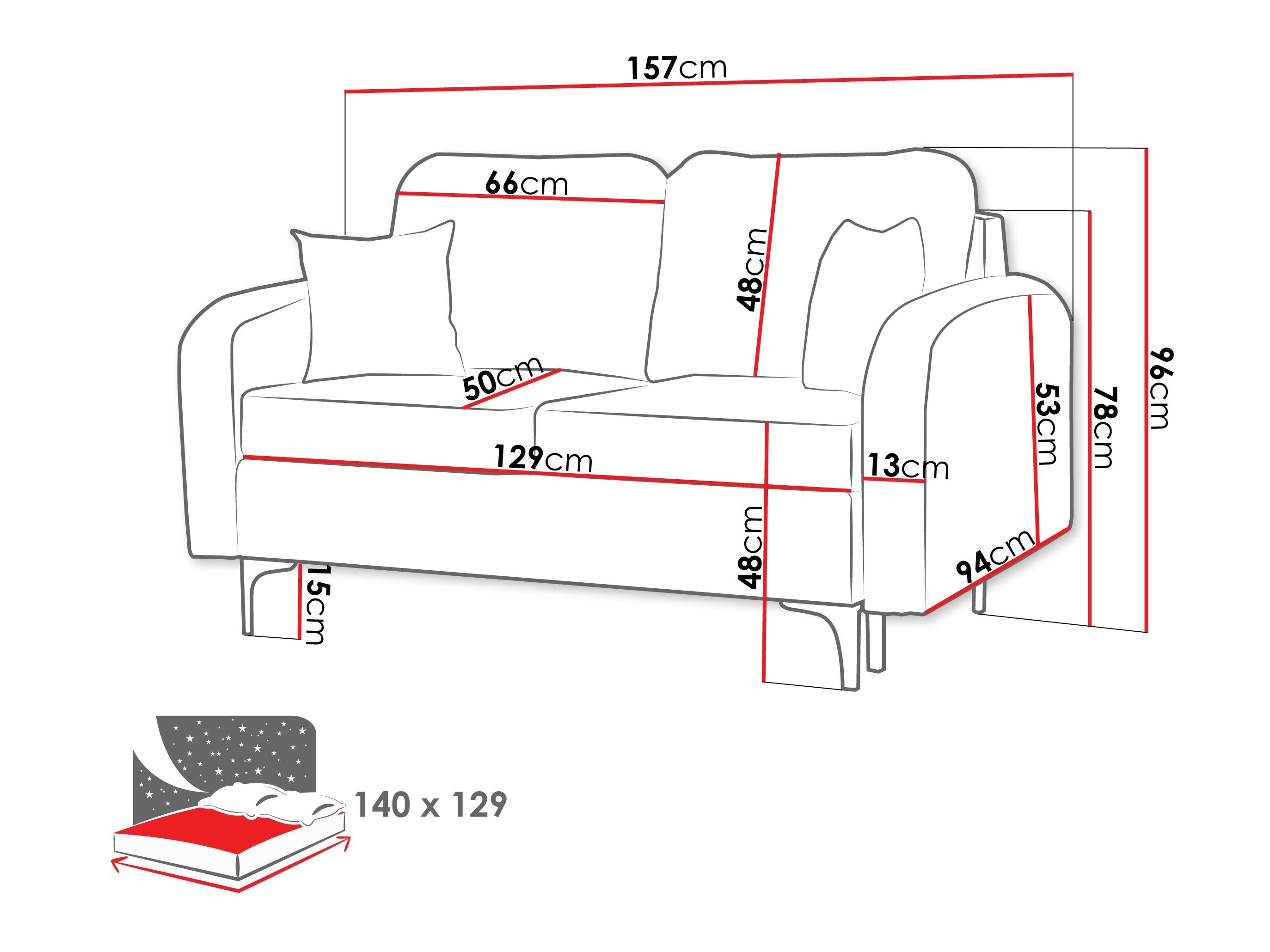 Schlafsofa Torlua 101 (Manila 19)