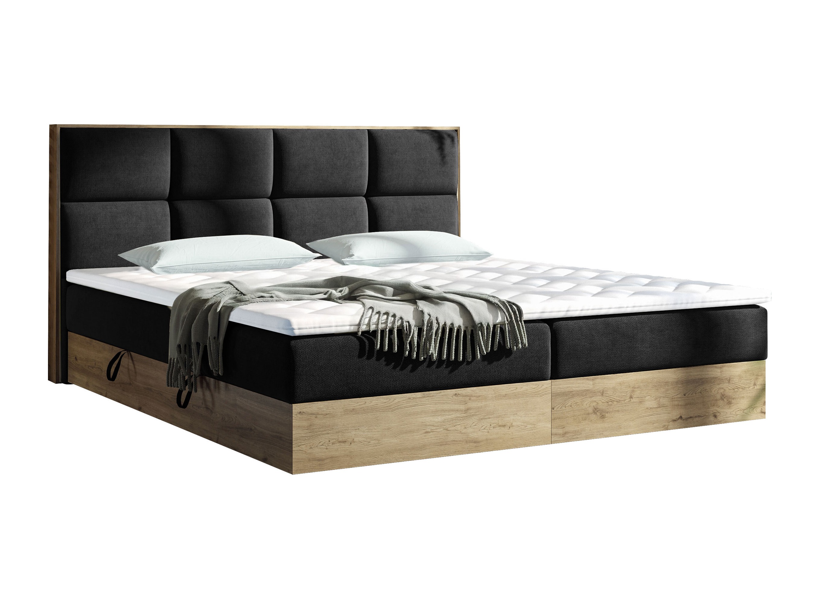 Boxspringbett ComfiDream Miraena (Goldene Eichenholzoptik + Soro 100)