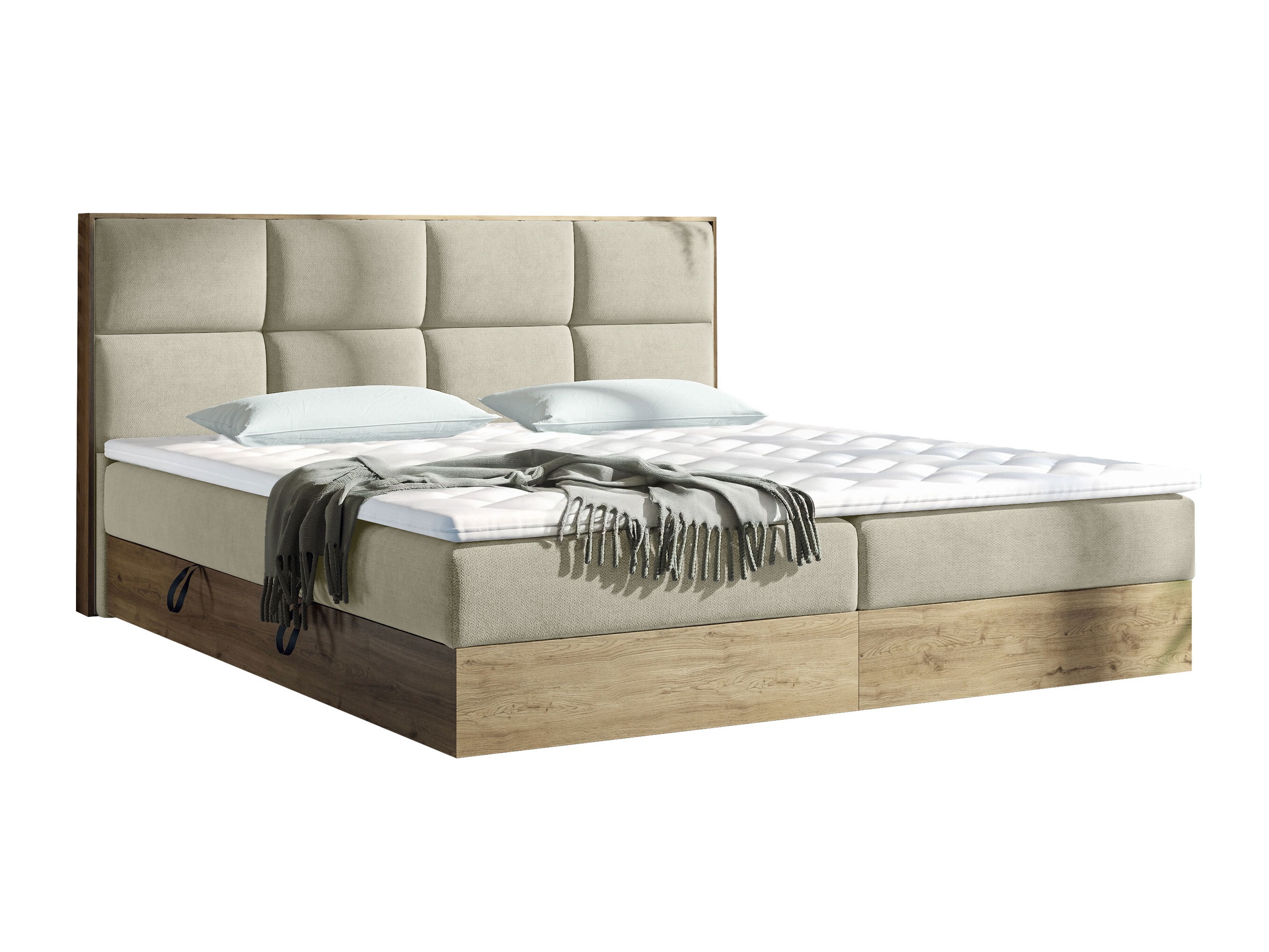 Boxspringbett ComfiDream Miraena (Goldene Eichenholzoptik + Soro 21)