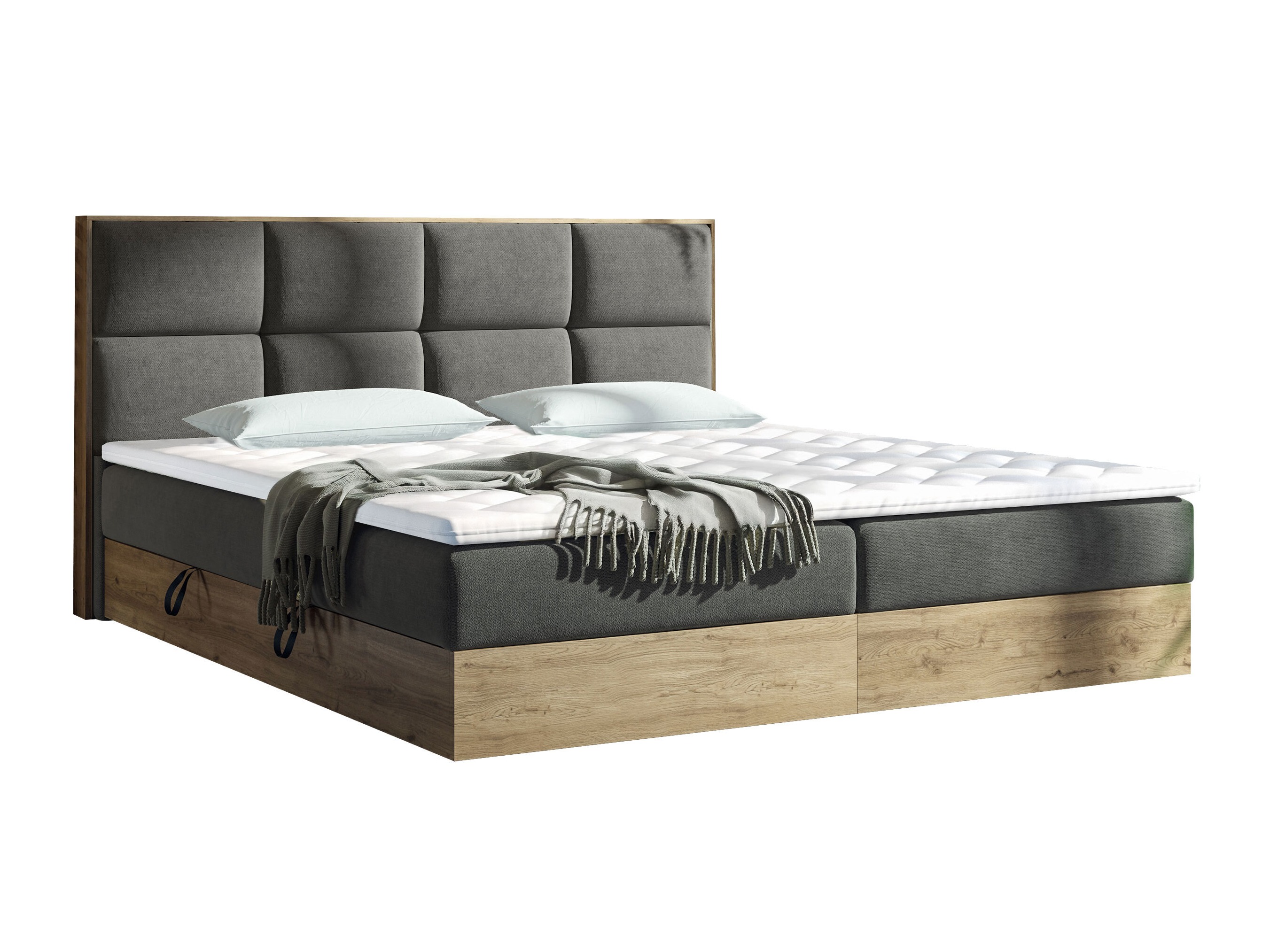 Boxspringbett ComfiDream Miraena (Goldene Eichenholzoptik + Soro 97)
