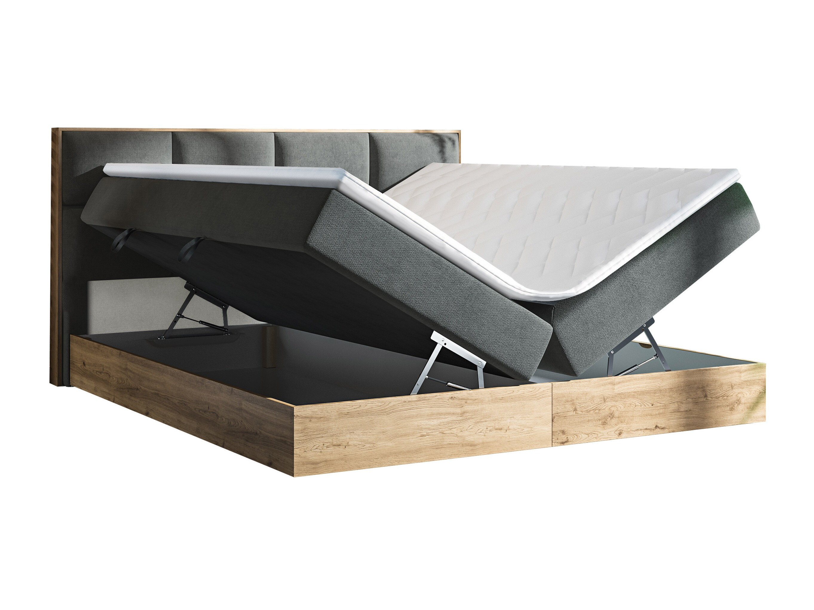 Boxspringbett ComfiDream Miraena (Goldene Eichenholzoptik + Soro 97)