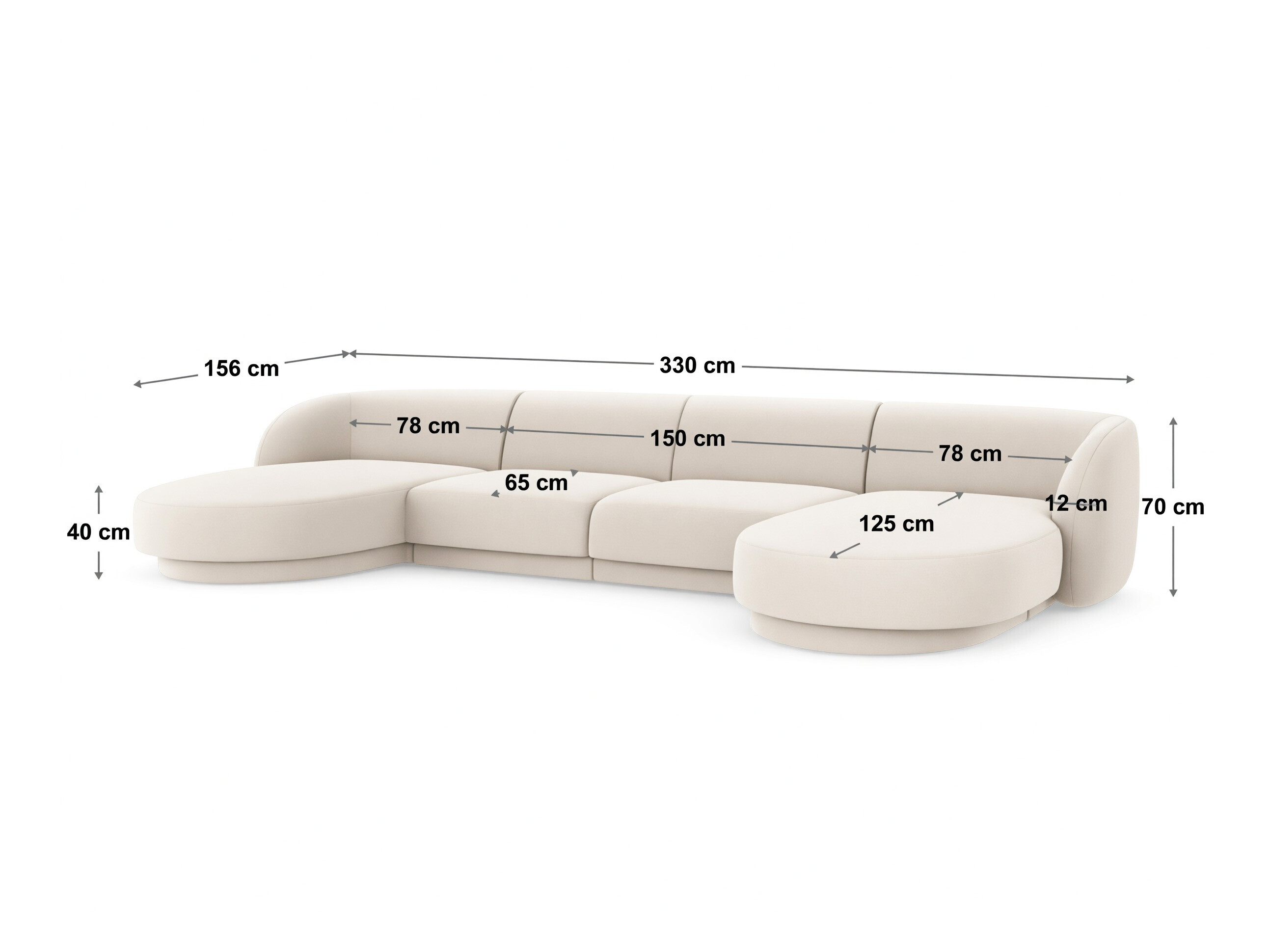 Modulares Ecksofa Tivlomi 108 (Bluvel 22)