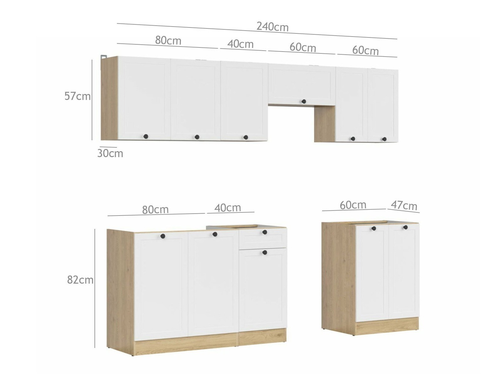 Modulares Küchenset Classic White 119