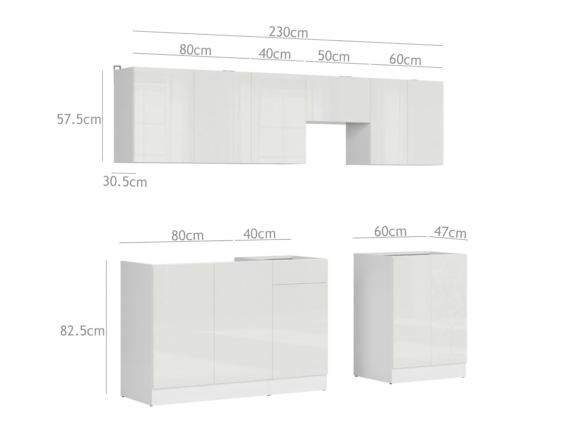 Modulares Küchenset Classic Grey 119