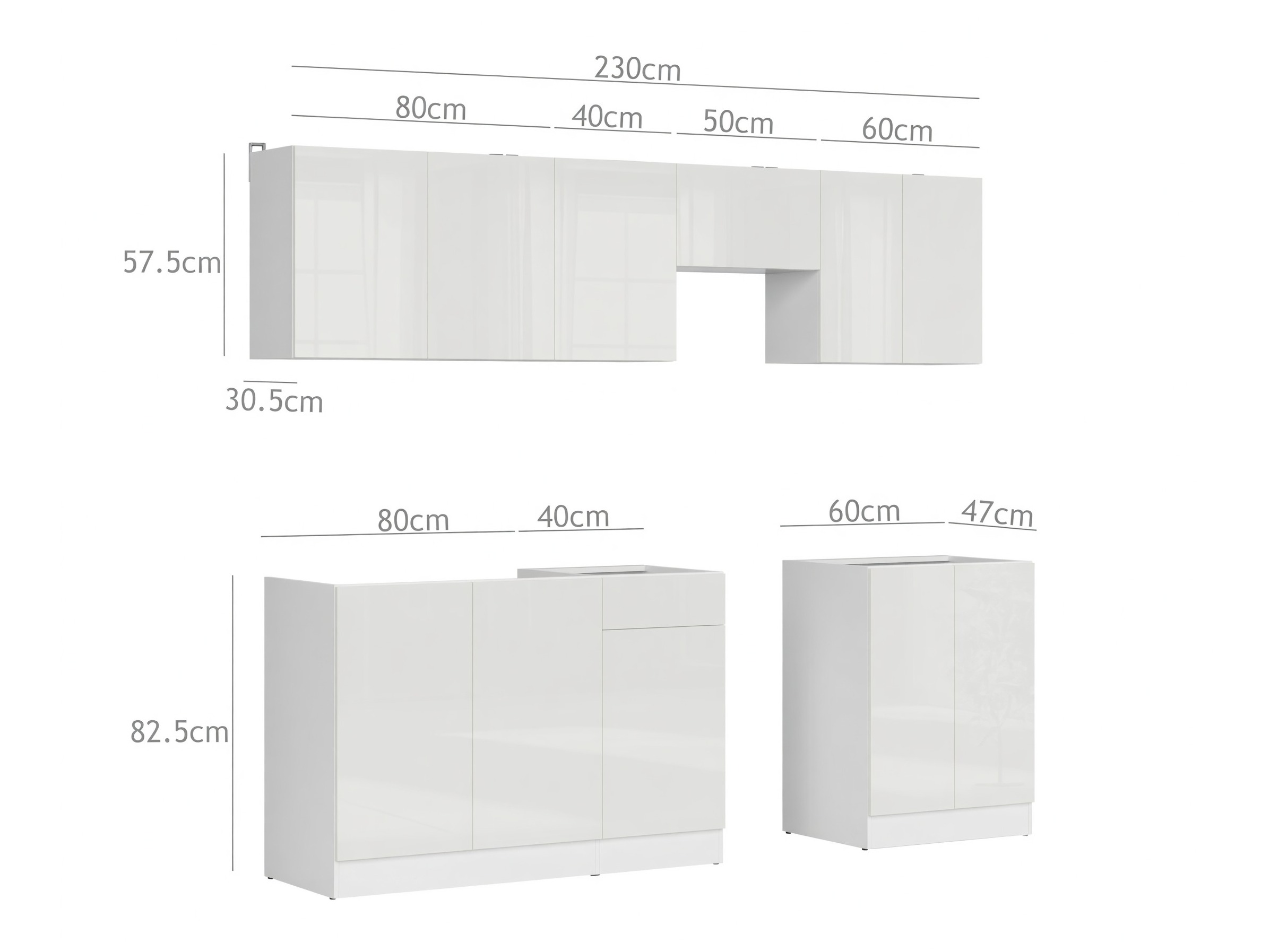 Modulares Küchenset Classic White 120